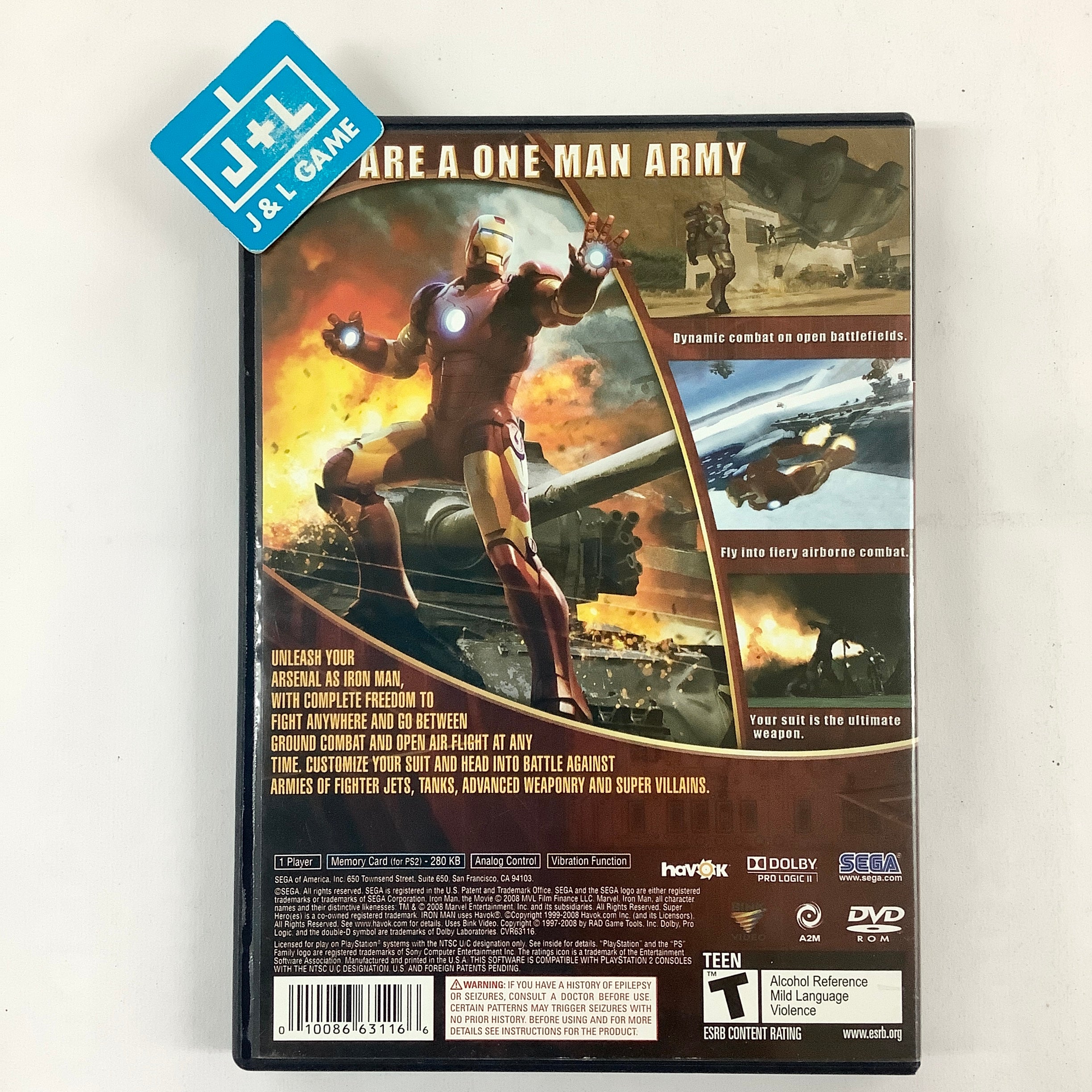 Iron Man - (PS2) PlayStation 2 [Pre-Owned] Video Games Sega   