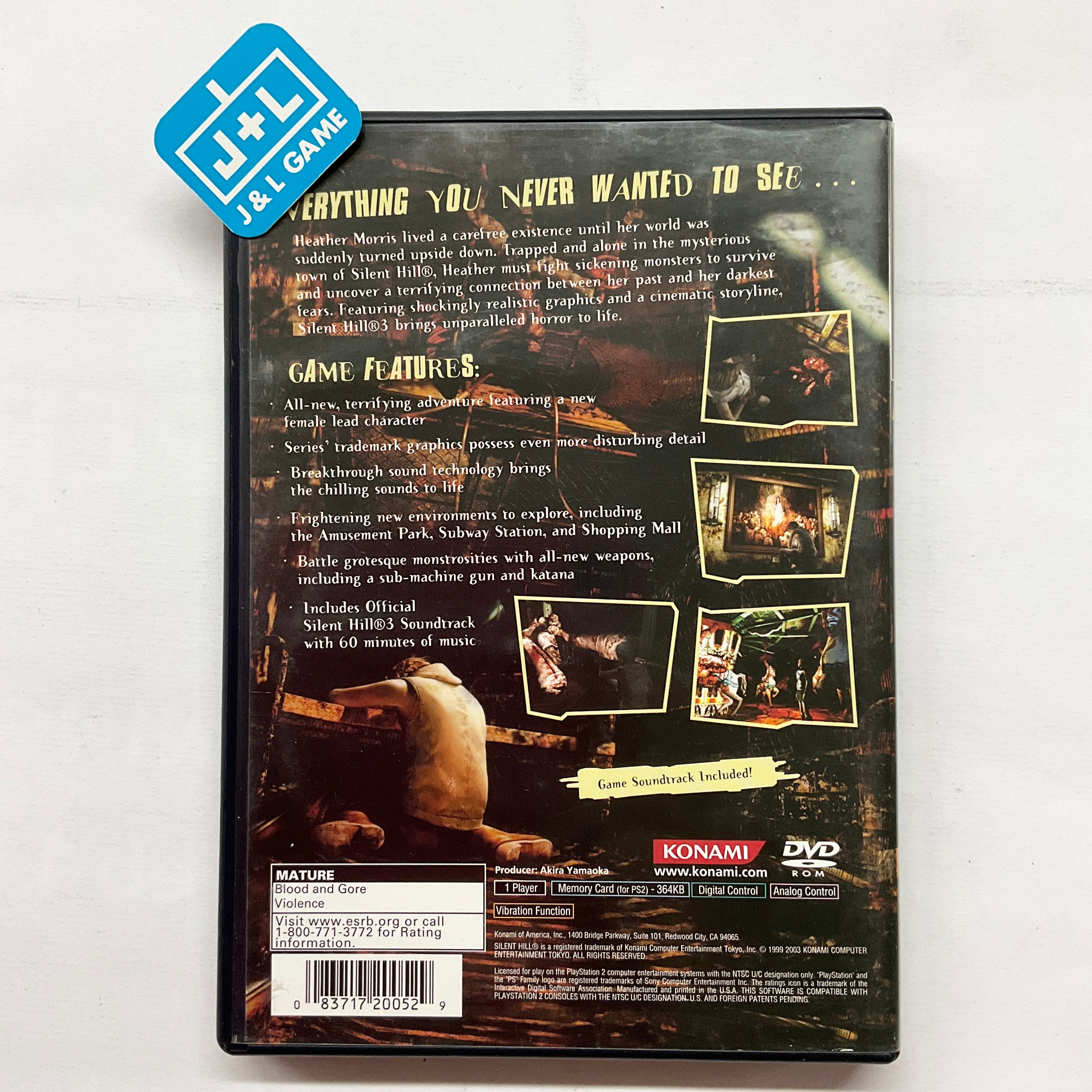 Silent Hill 3 (MISSING SOUNDTRACK) - (PS2) PlayStation 2 [Pre-Owned] Video Games Konami   