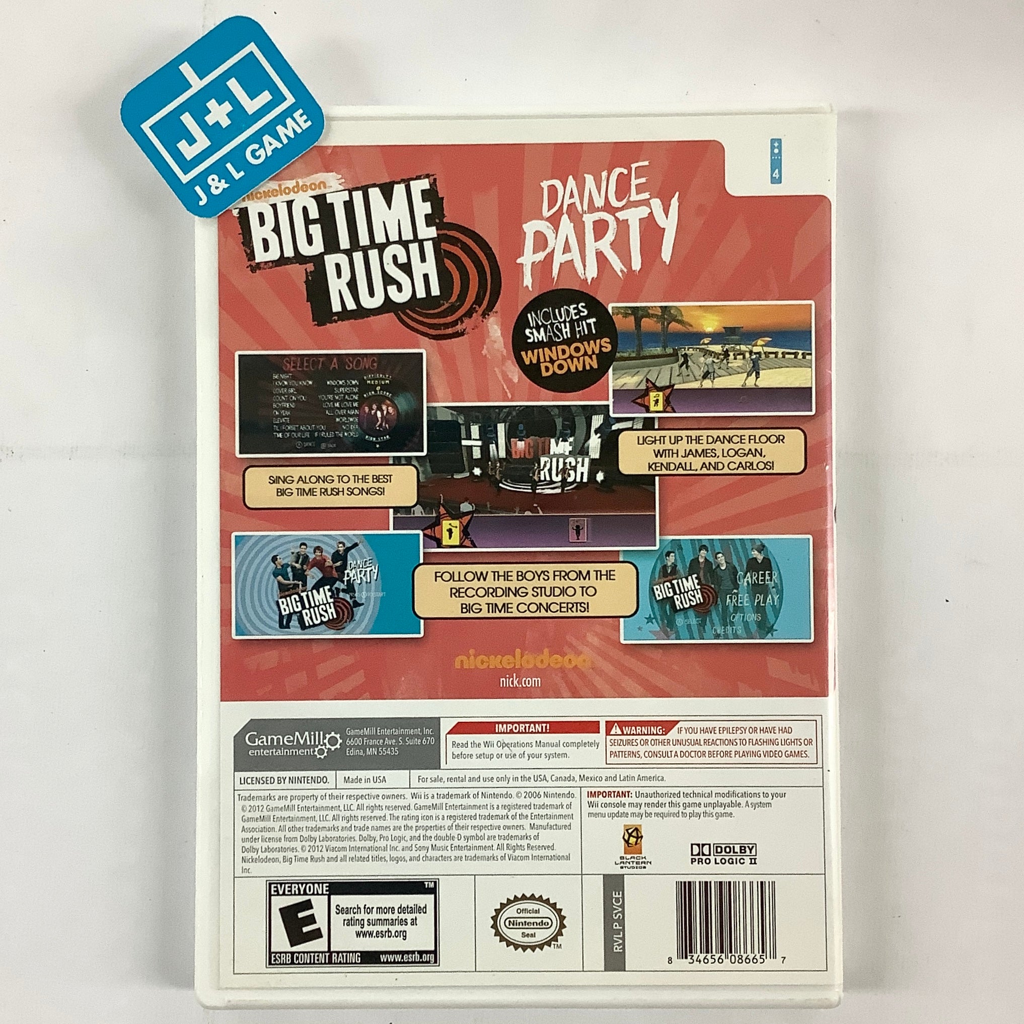 Big Time Rush: Dance Party - Nintendo Wii [Pre-Owned] Video Games GameMill Publishing   