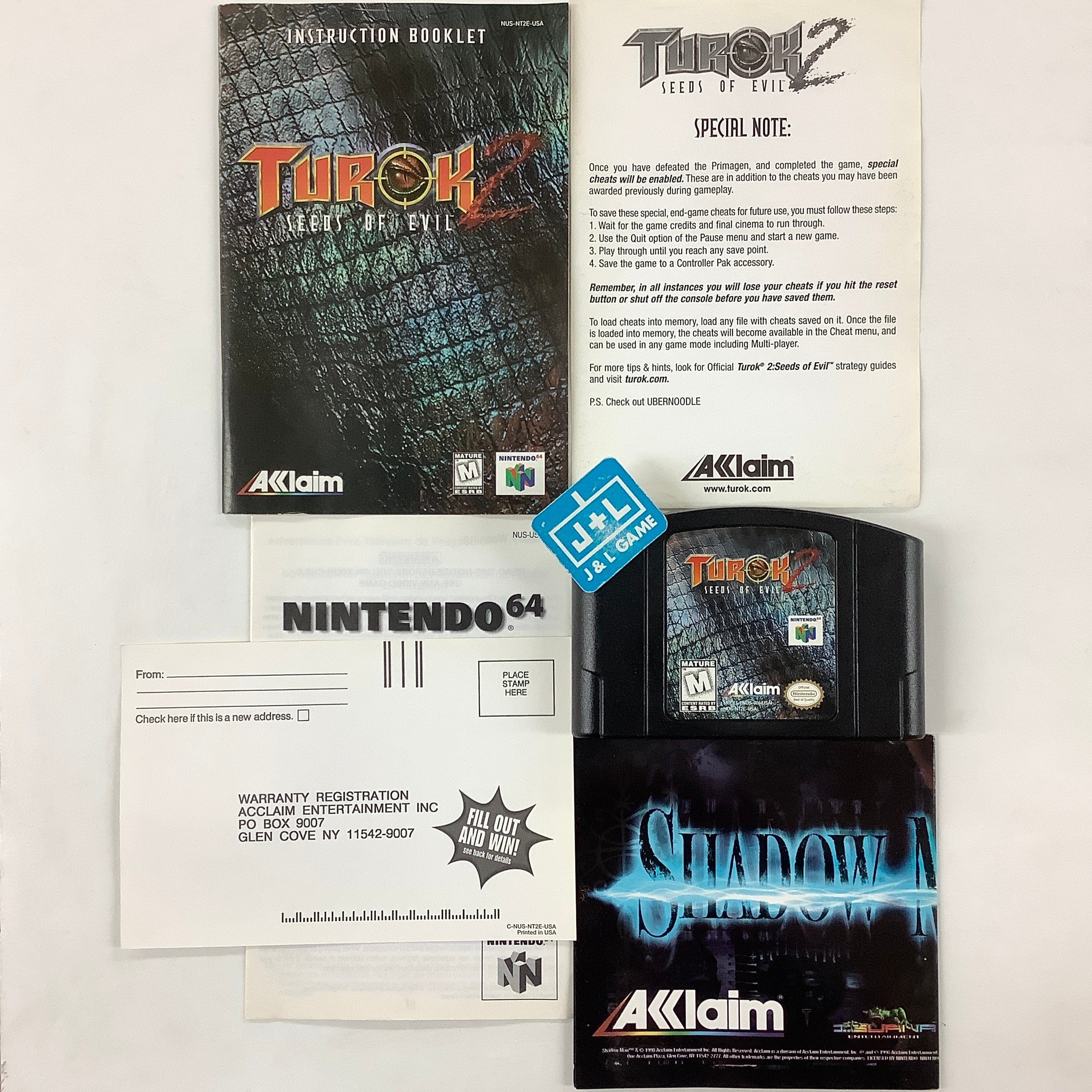 Turok 2: Seeds of Evil - (N64) Nintendo 64 [Pre-Owned] Video Games Acclaim   