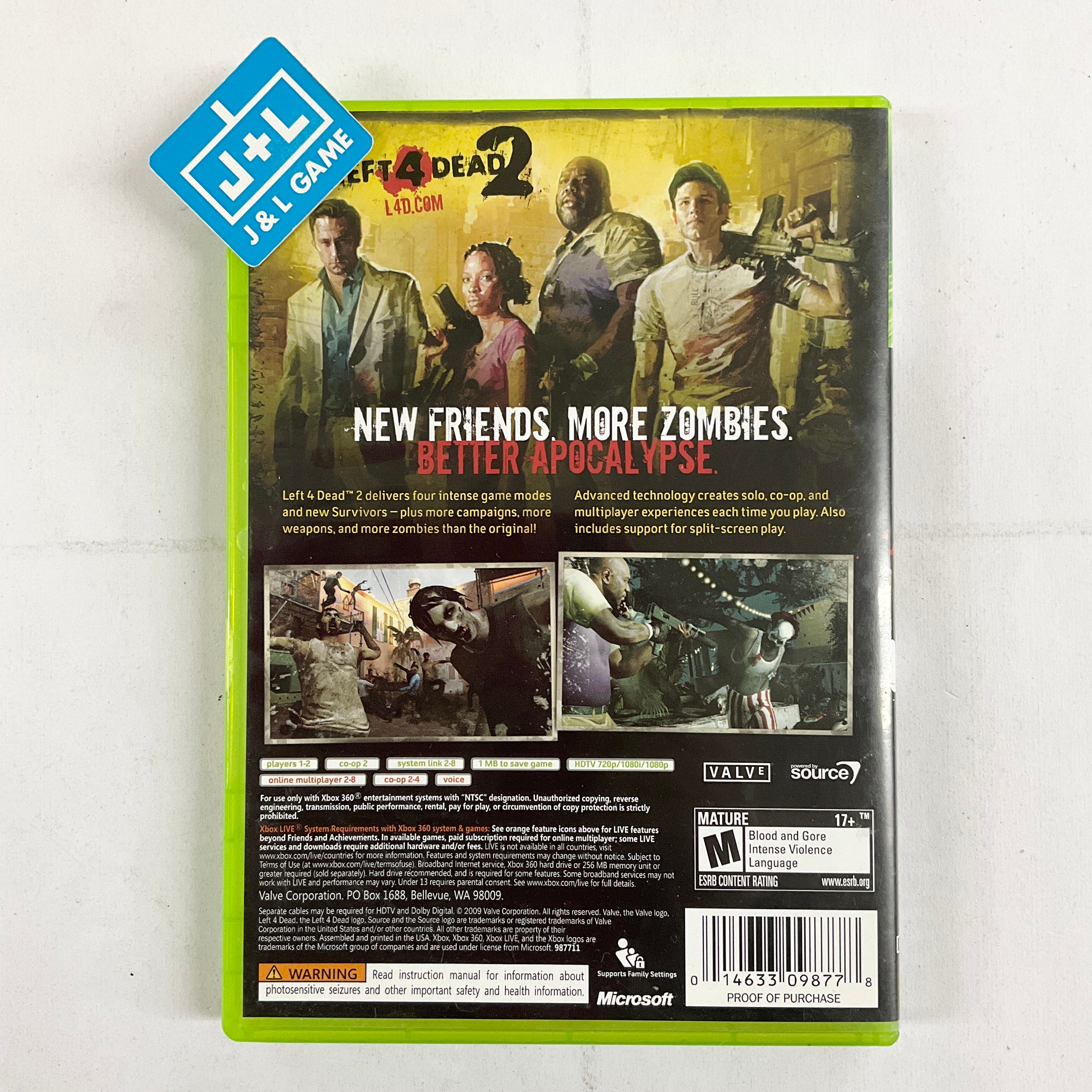 Left 4 Dead 2 - Xbox 360 [Pre-Owned] | J&L Game