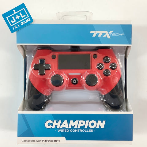 TTX PlayStation 4 Champion Wired Controller (Red) - (PS4) PlayStation 4 Accessories TTX Tech   