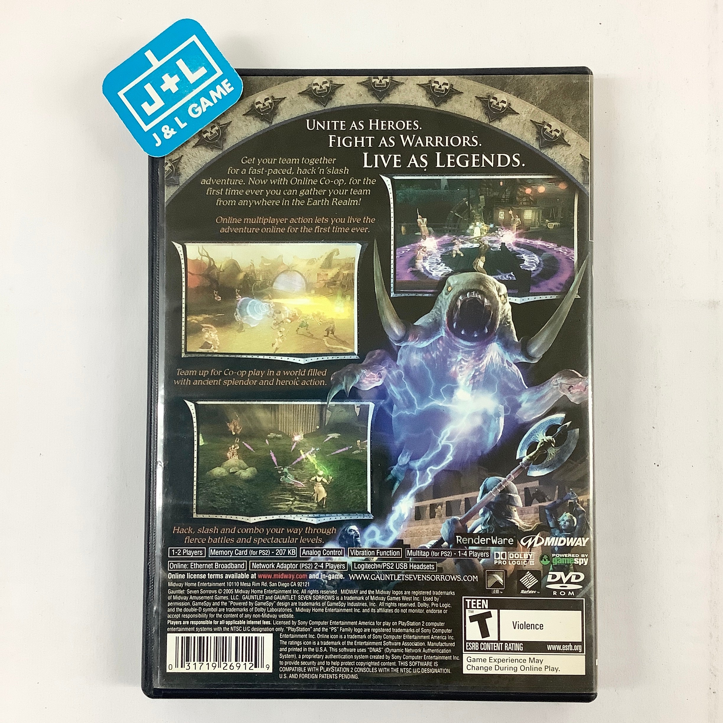 Gauntlet: Seven Sorrows - (PS2) PlayStation 2 [Pre-Owned] Video Games Midway   