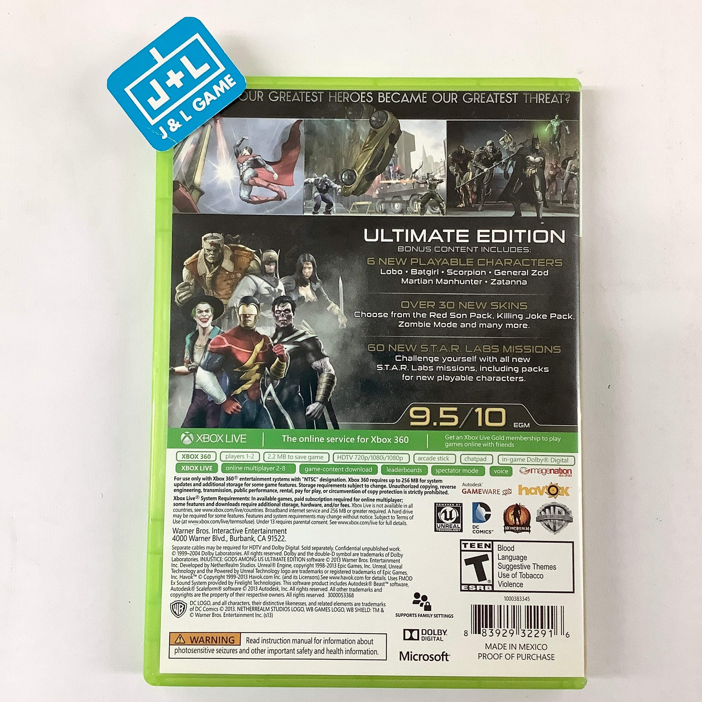 Injustice: Gods Among Us (Ultimate Edition) - Xbox 360 [Pre-Owned] Video Games WARNER BROS   