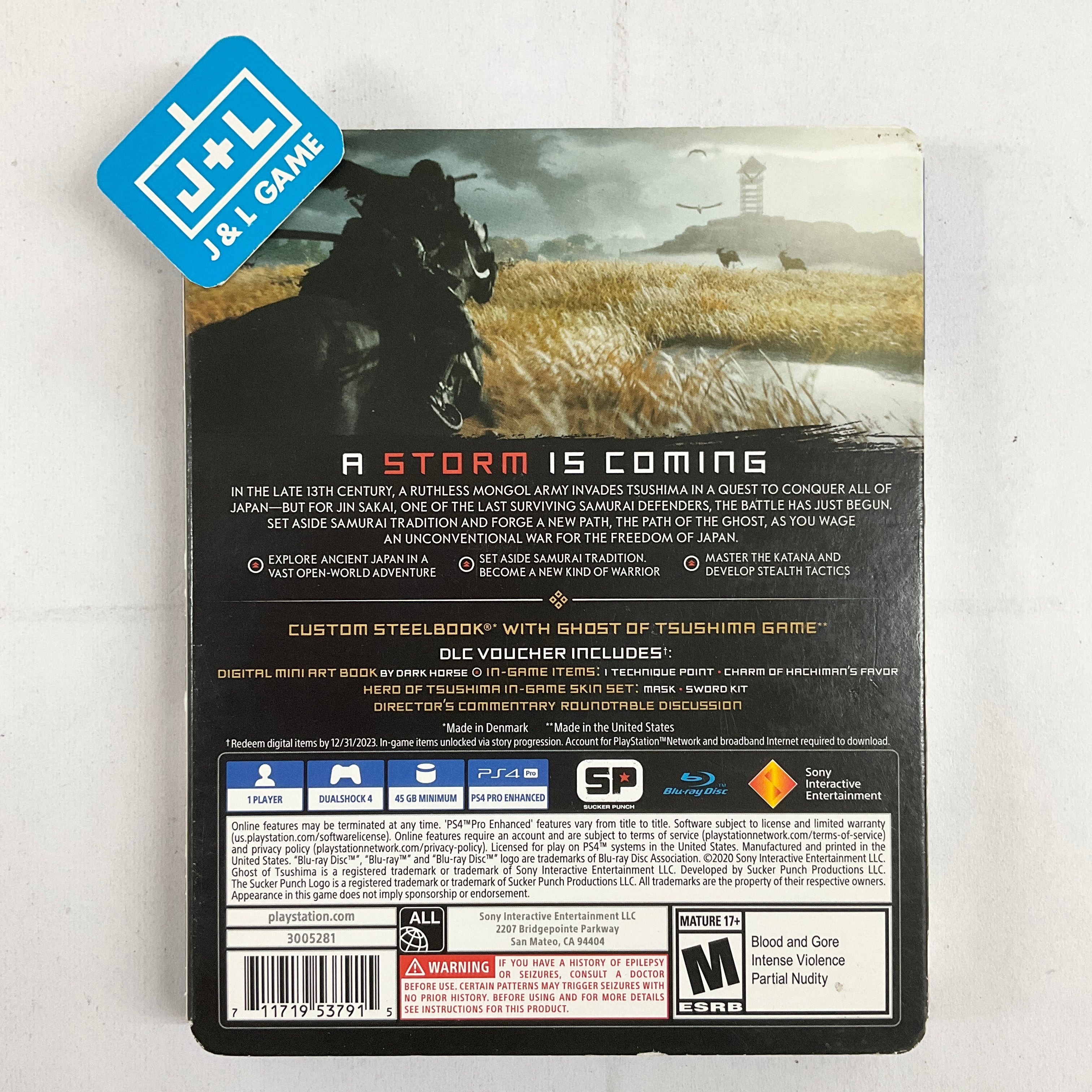 Ghost of Tsushima Special Edition (Steelbook) - (PS4) PlayStation 4 [Pre-Owned] Video Games Sucker Punch   