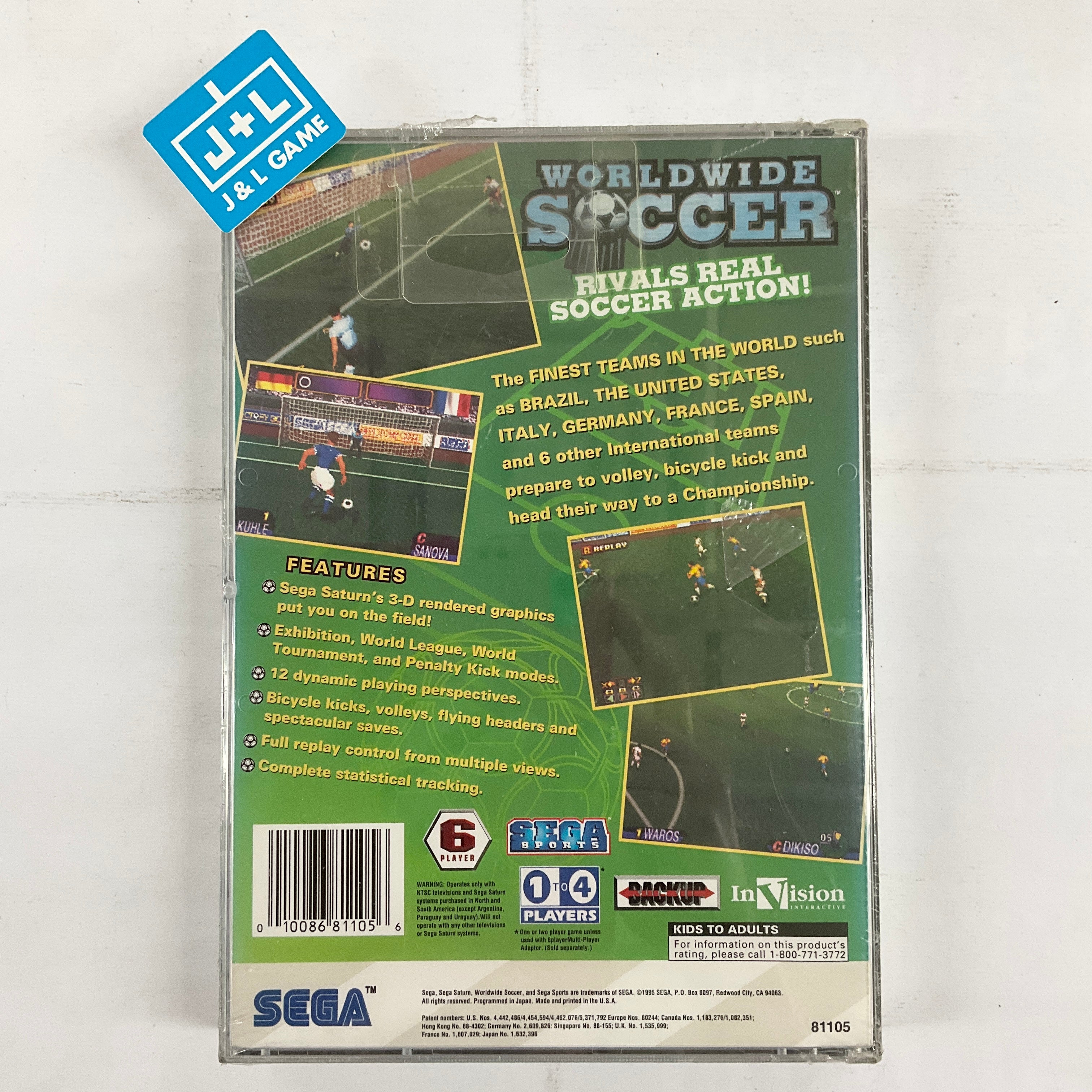 Worldwide Soccer: Sega International Victory Goal Edition - (SS) SEGA Saturn Video Games Sega   