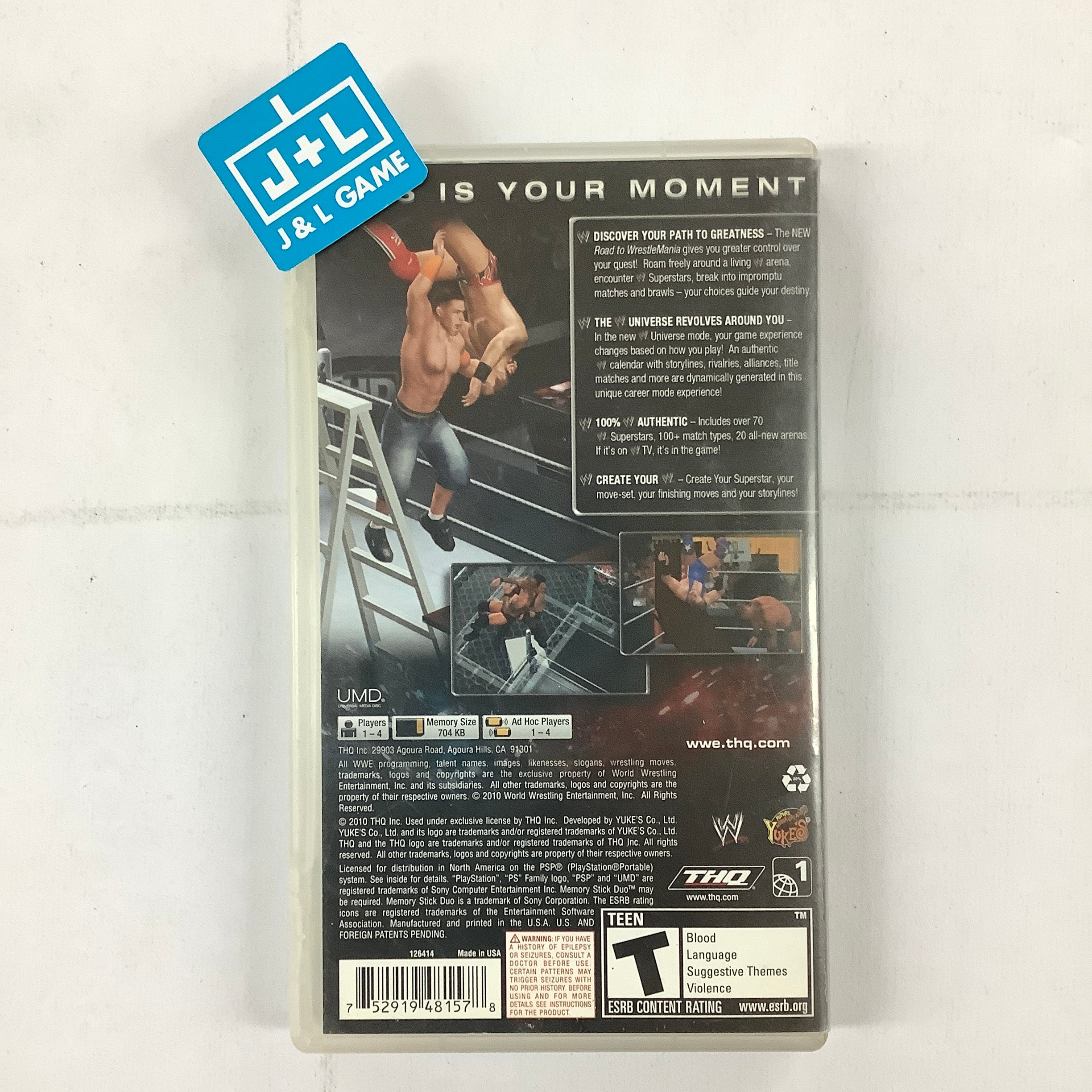 WWE SmackDown vs. Raw 2011 - Sony PSP [Pre-Owned] Video Games THQ   