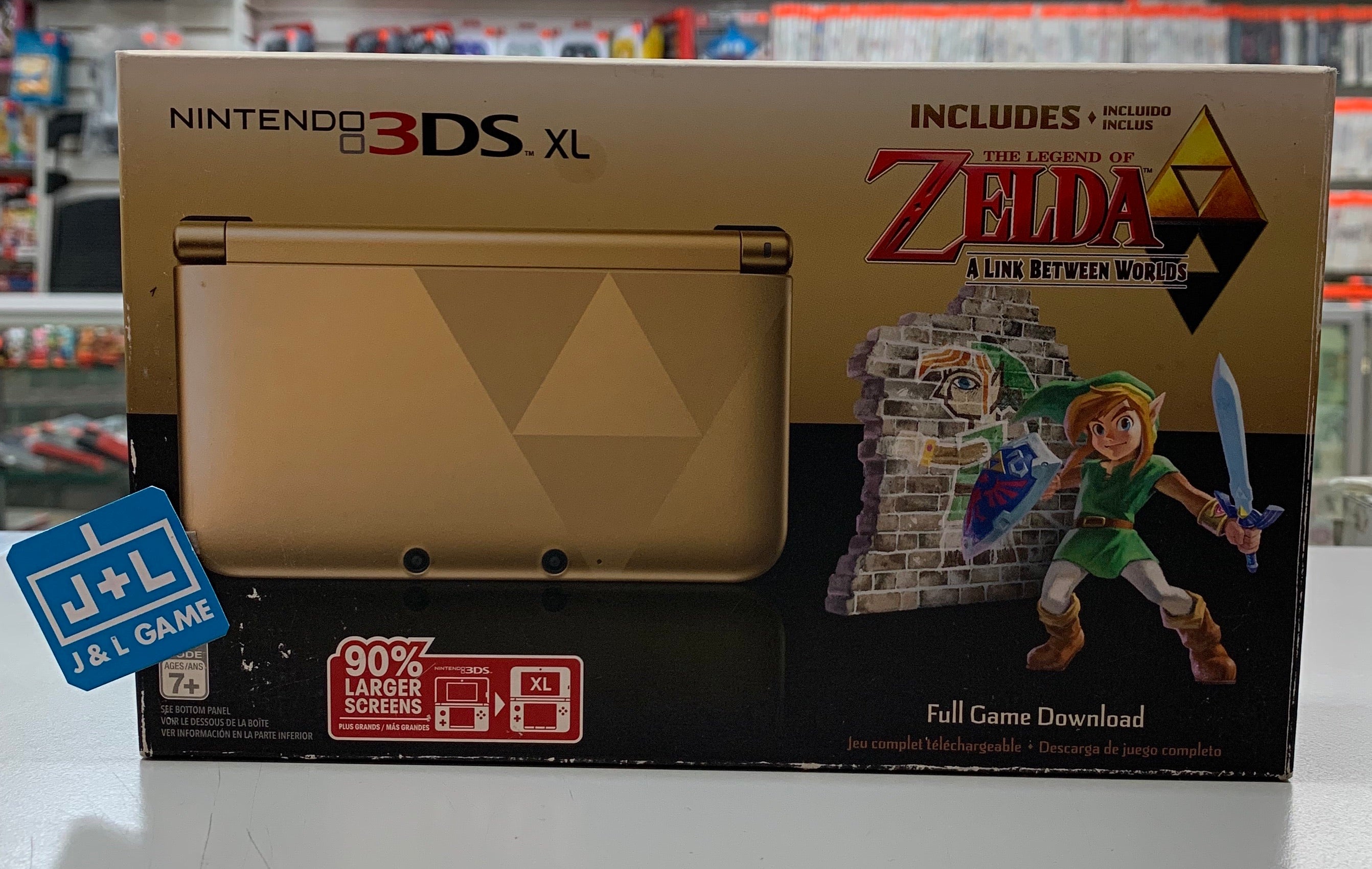 Nintendo 3DS XL Console (The Legend of Zelda: A Link Between Worlds - Gold/Black) - Nintendo 3DS Consoles Nintendo   