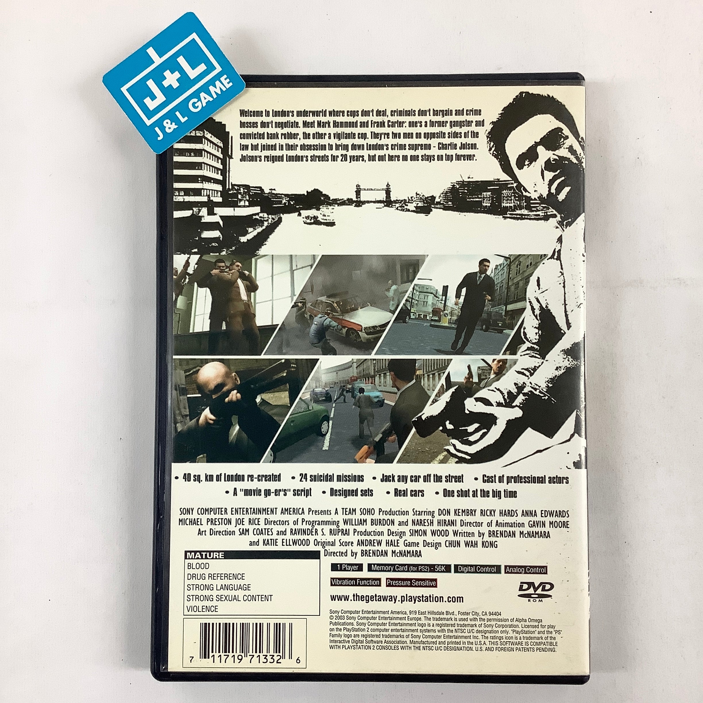 The Getaway - (PS2) PlayStation 2 [Pre-Owned] Video Games SCEA   
