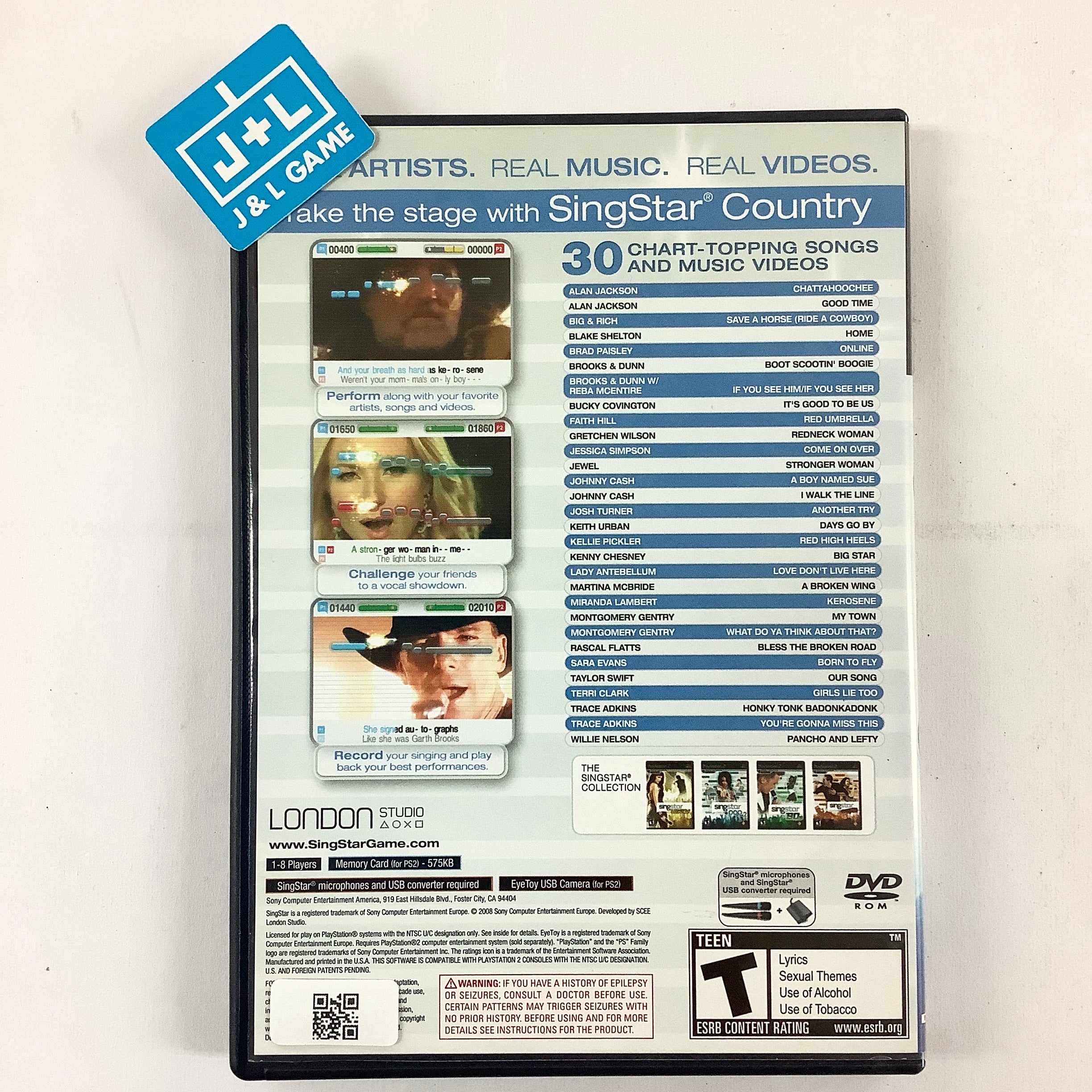 SingStar Country - (PS2) PlayStation 2 [Pre-Owned] Video Games SCEA   