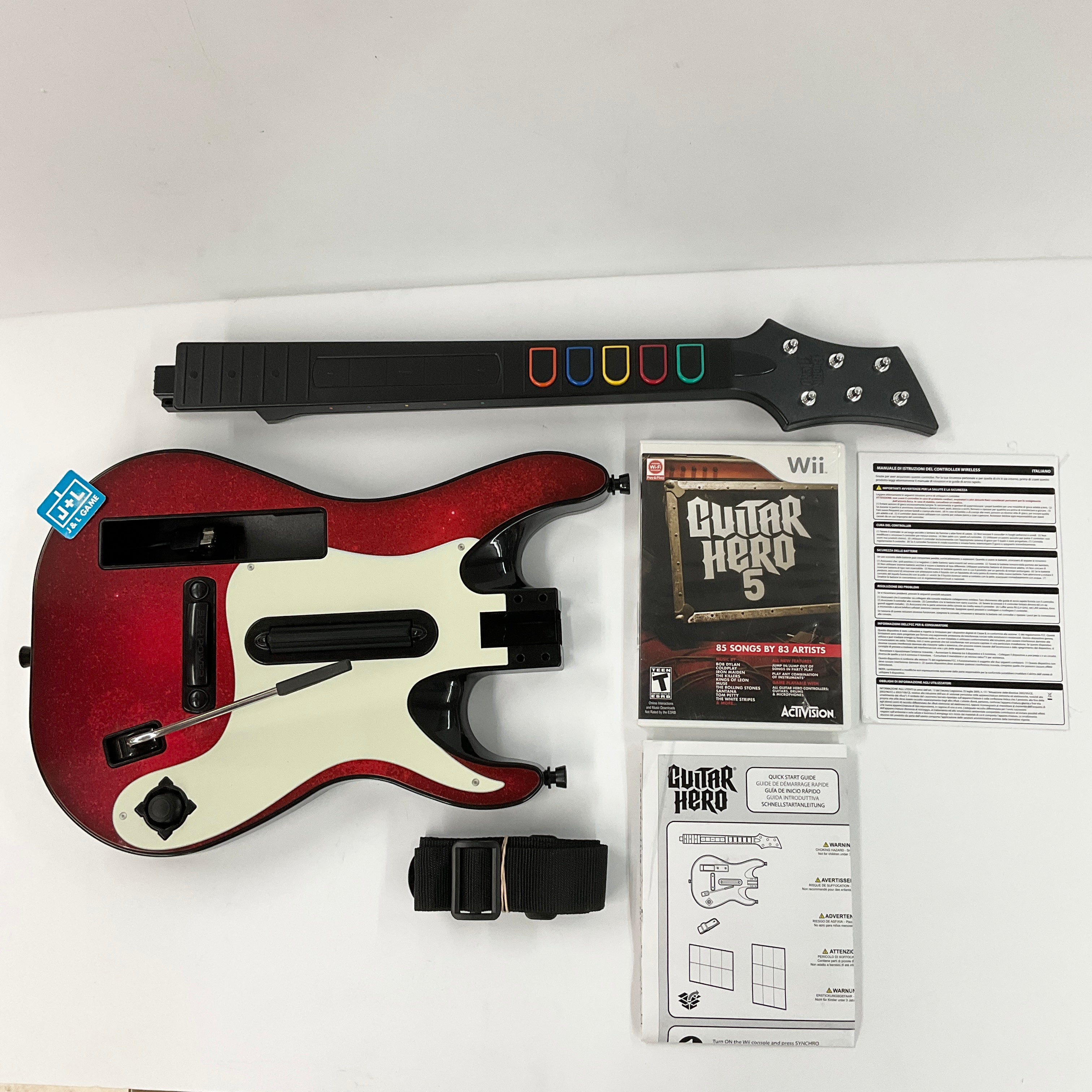 Nintendo Wii Guitar Hero 5 Guitar Kit Nintendo Wii [PreOwned] J&L Game