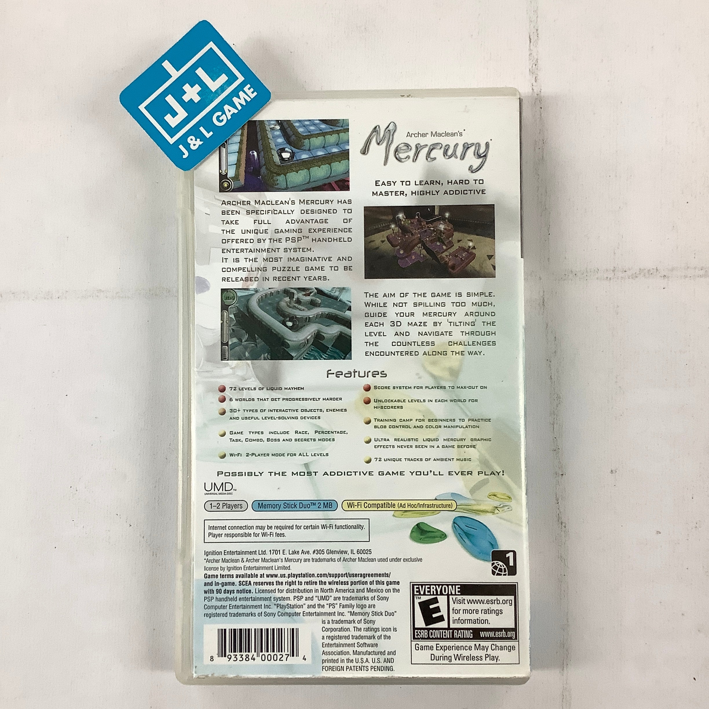 Archer Maclean's Mercury - Sony PSP [Pre-Owned] Video Games Ignition Entertainment   