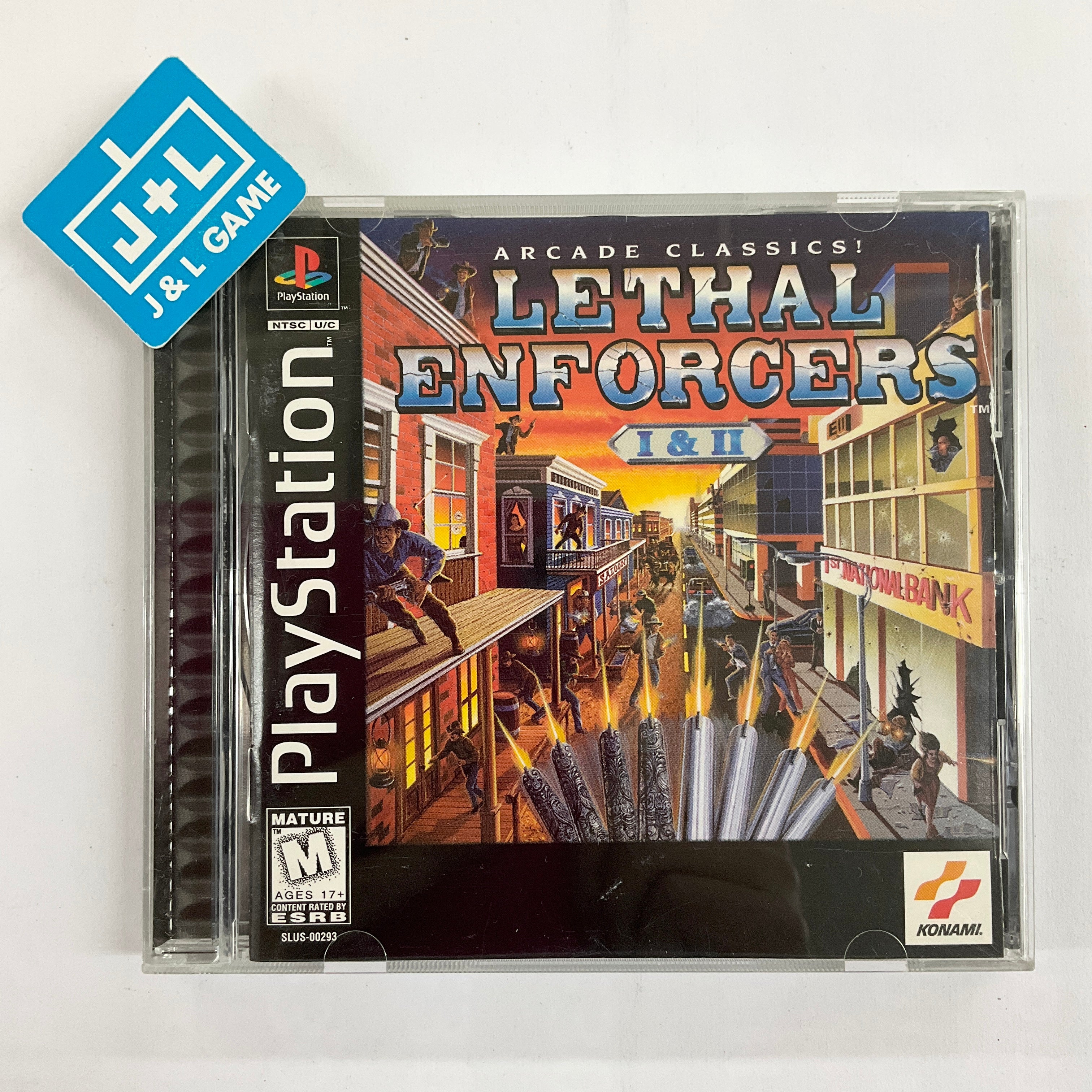 Lethal Enforcers I & II - (PS1) PlayStation 1 [Pre-Owned] Video Games Konami   