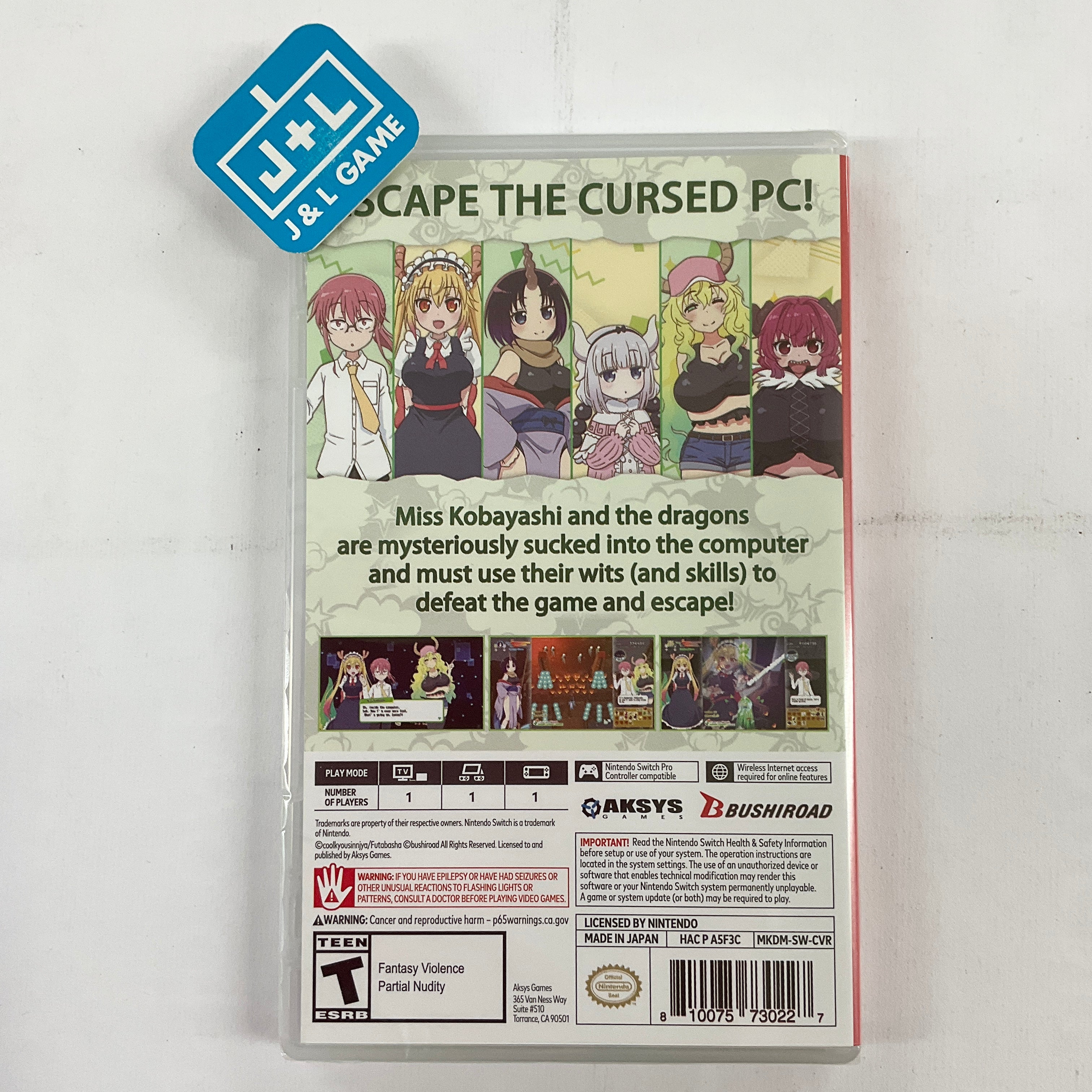 Miss Kobayashi’s Dragon Maid: Burst Forth!! Choro-gon☆Breath - (NSW) Nintendo Switch Video Games Aksys   