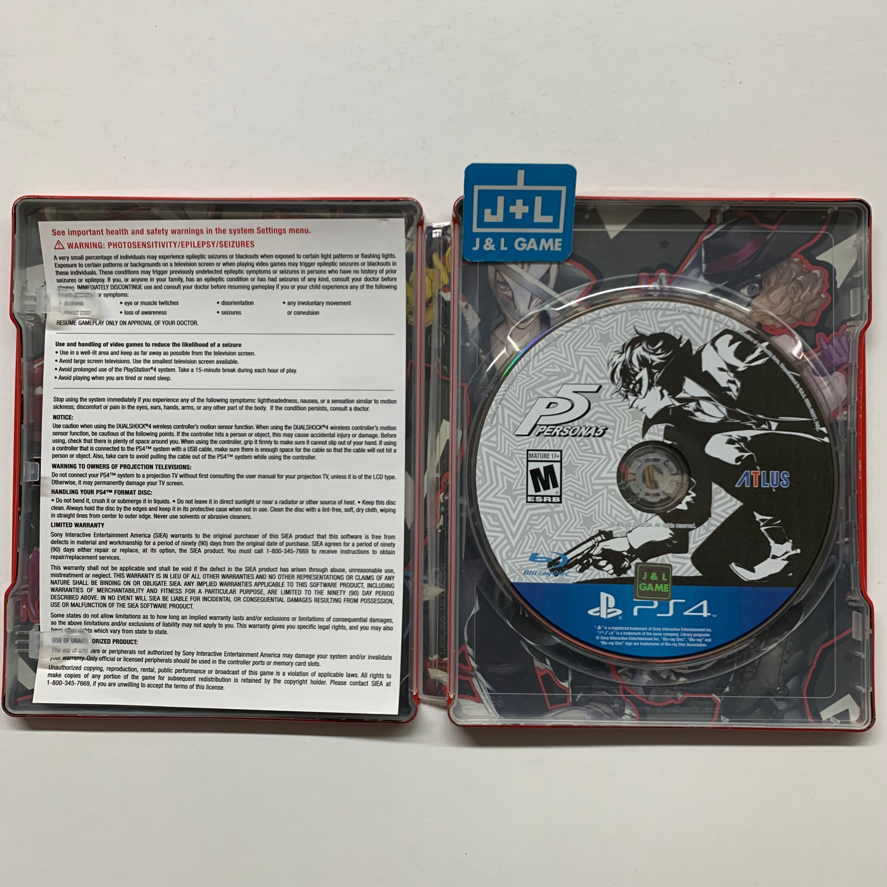 Persona 5 (SteelBook Edition) - (PS4) PlayStation 4 [Pre-Owned] Video Games Atlus