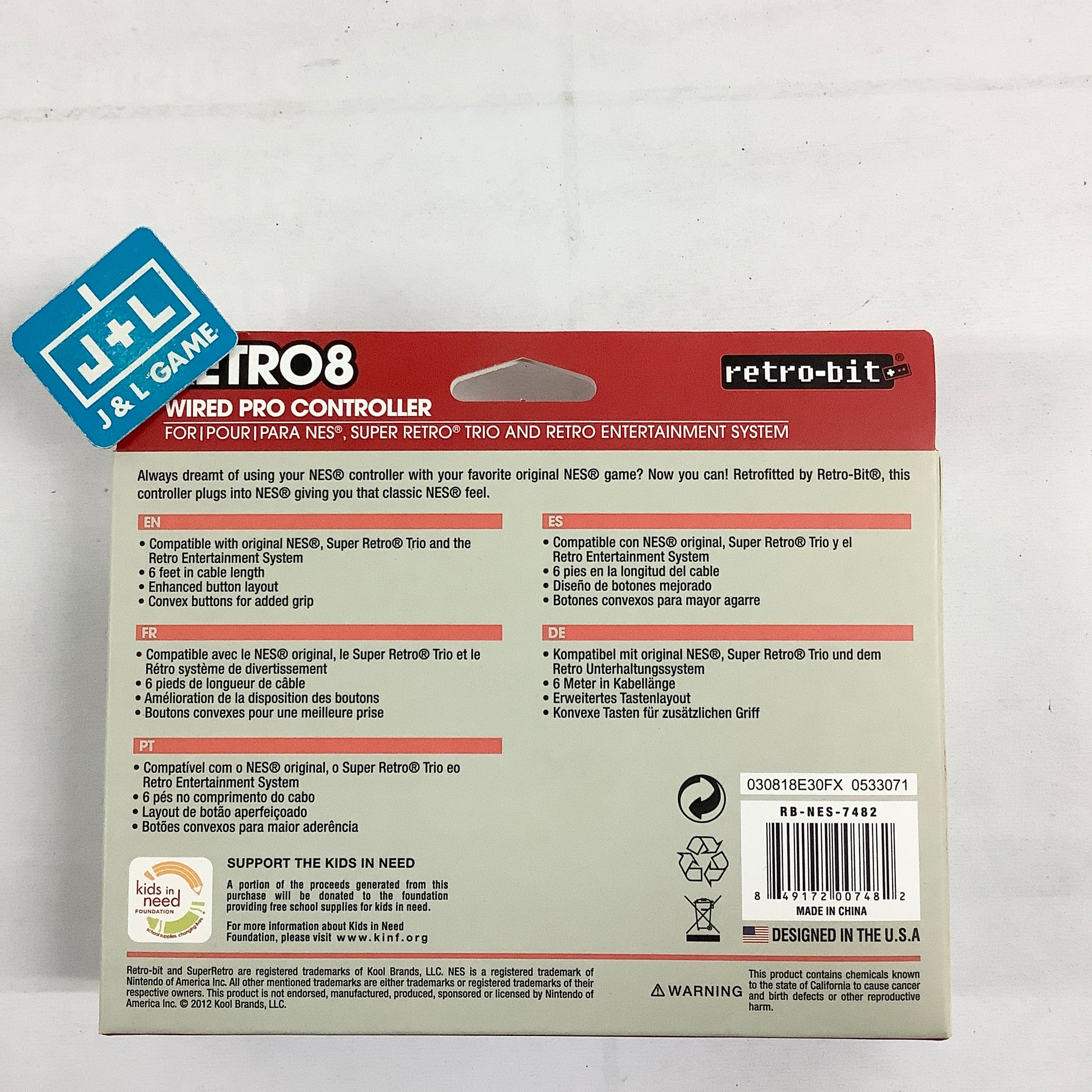 Retro-Bit Wired Pro Controller - (NES) Nintendo Entertainment System Accessories Retro-Bit   