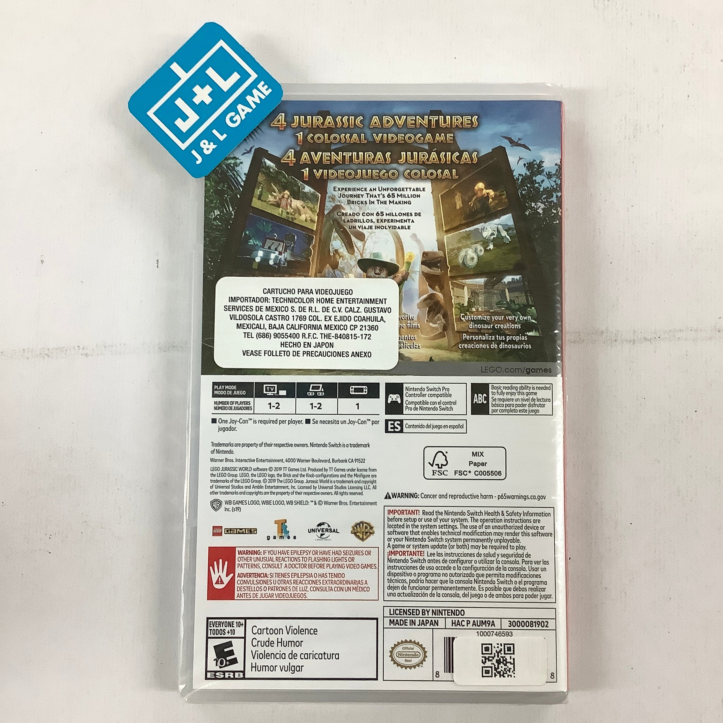 LEGO Jurassic World - (NSW) Nintendo Switch Video Games Warner Bros. Interactive Entertainment   