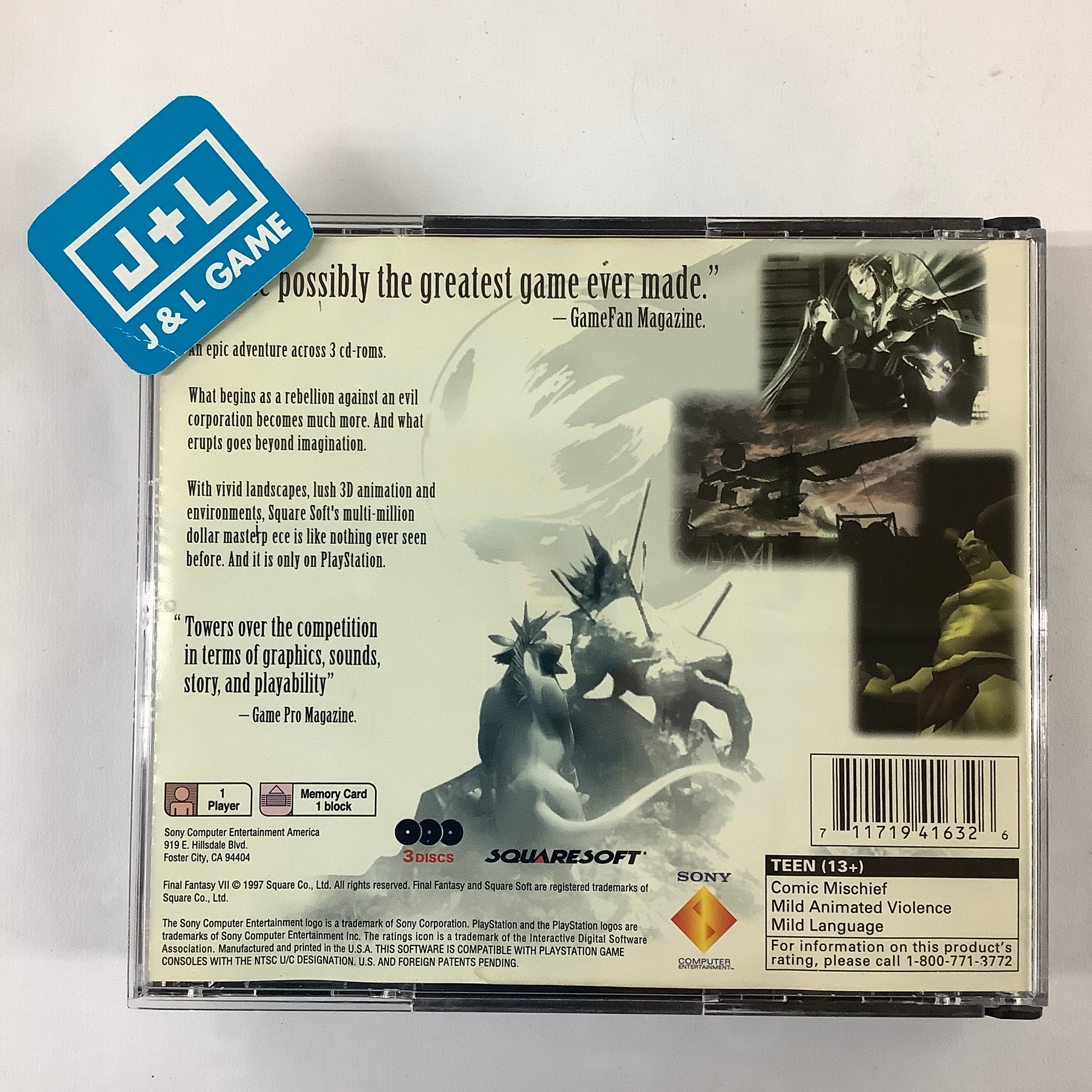 Final Fantasy VII - (PS1) PlayStation 1 [Pre-Owned] Video Games SCEA   