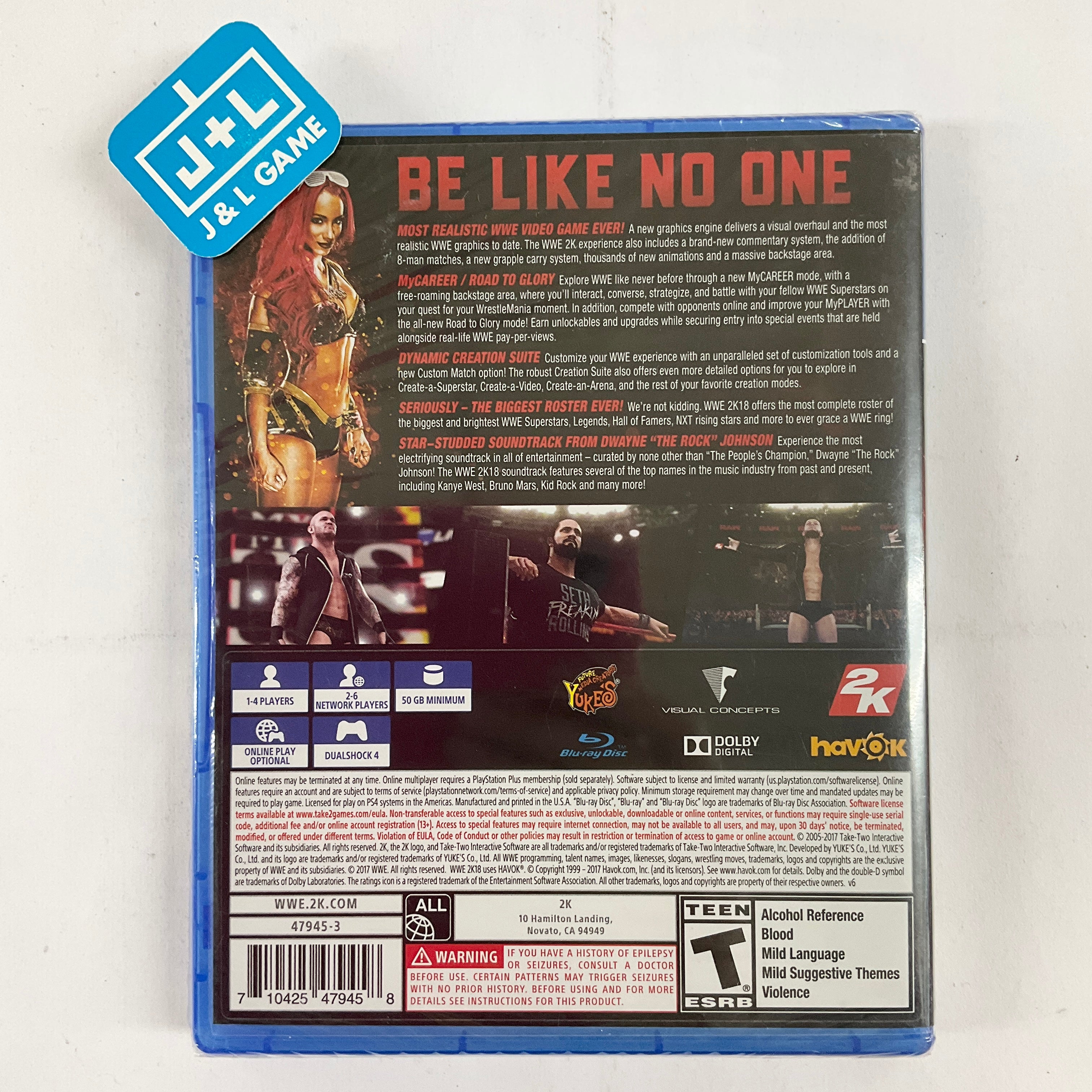 WWE 2K18 - (PS4) PlayStation 4 Video Games 2K Games
