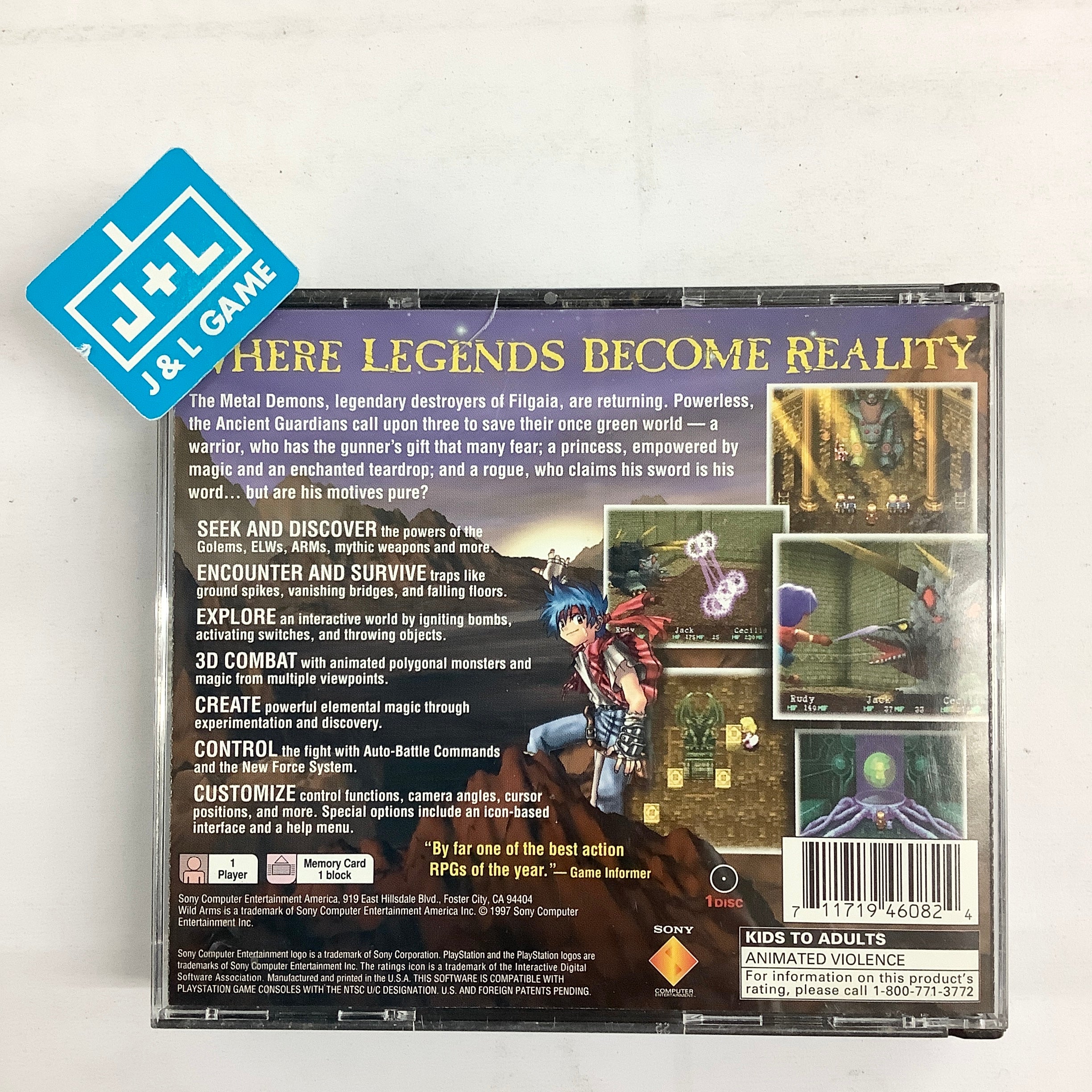 Wild Arms - (PS1) PlayStation 1 [Pre-Owned] Video Games SCEA   