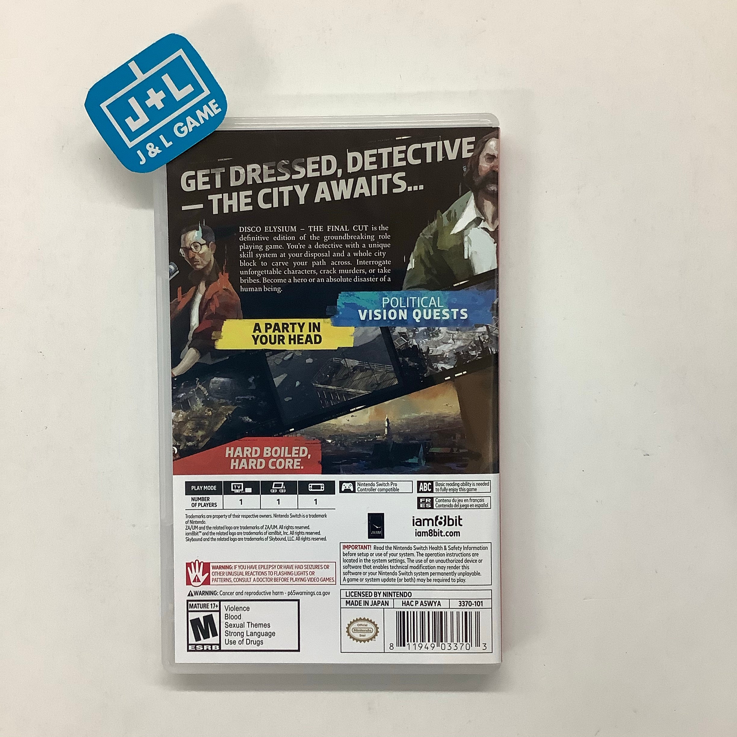Disco Elysium: The Final Cut - (NSW) Nintendo Switch [UNBOXING] Video Games iam8bit   