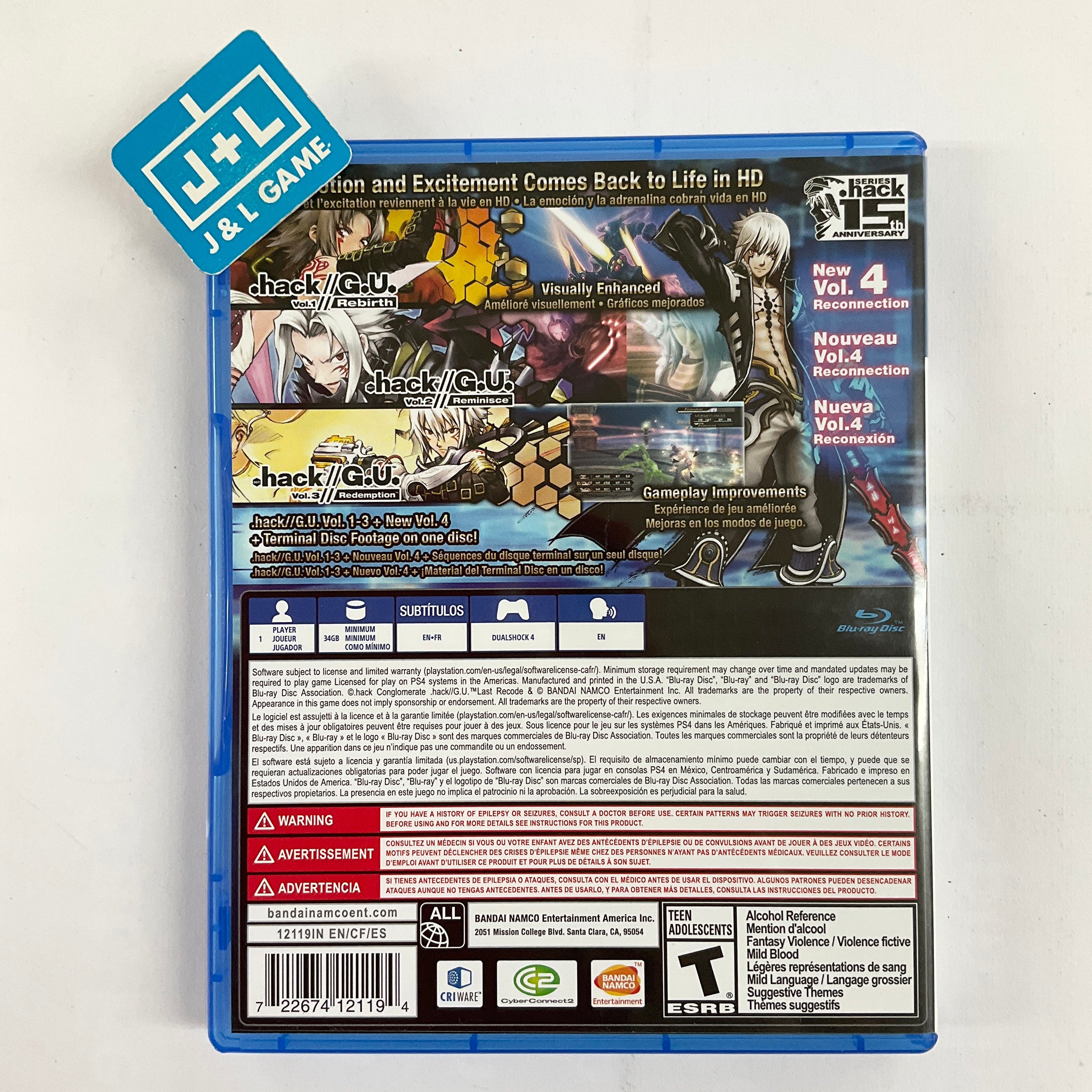 .hack//G.U. Last Recode - (PS4) PlayStation 4 [Pre-Owned] Video Games BANDAI NAMCO Entertainment   