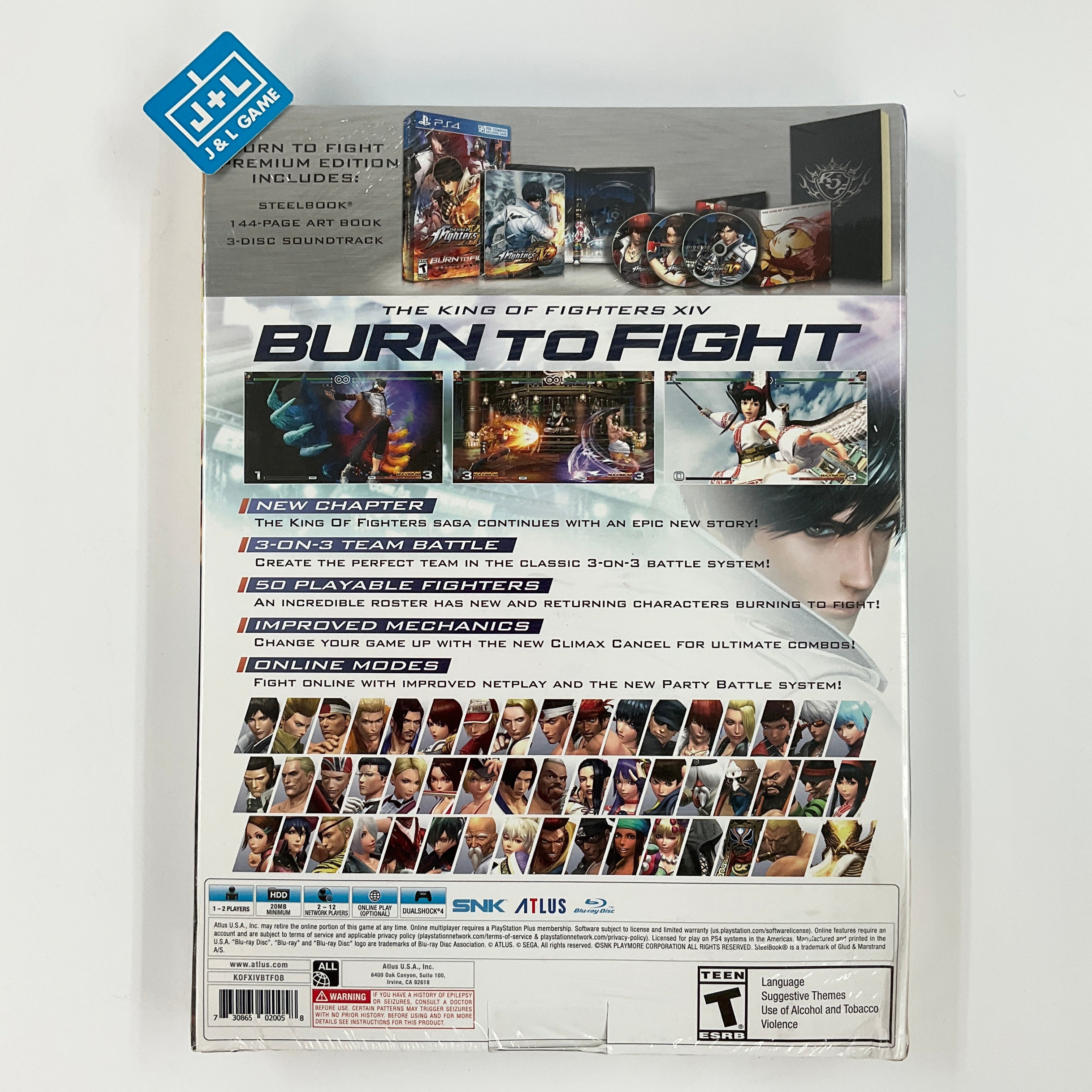 The King of Fighters XIV: Burn to Fight Premium Edition - (PS4) PlayStation 4 Video Games Atlus   