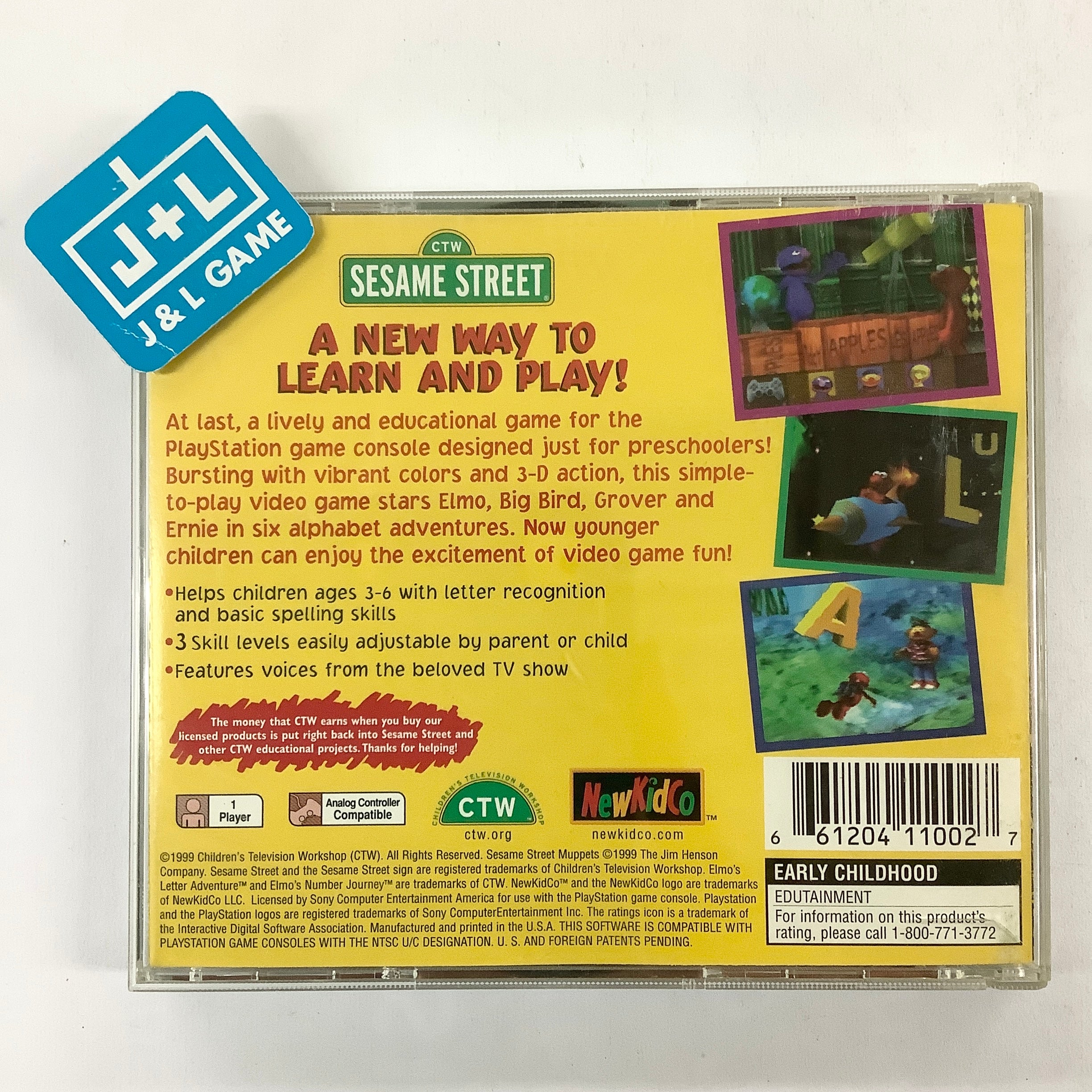 Sesame Street: Elmo's Letter Adventure - (PS1) PlayStation 1 [Pre-Owned] Video Games NewKidCo   