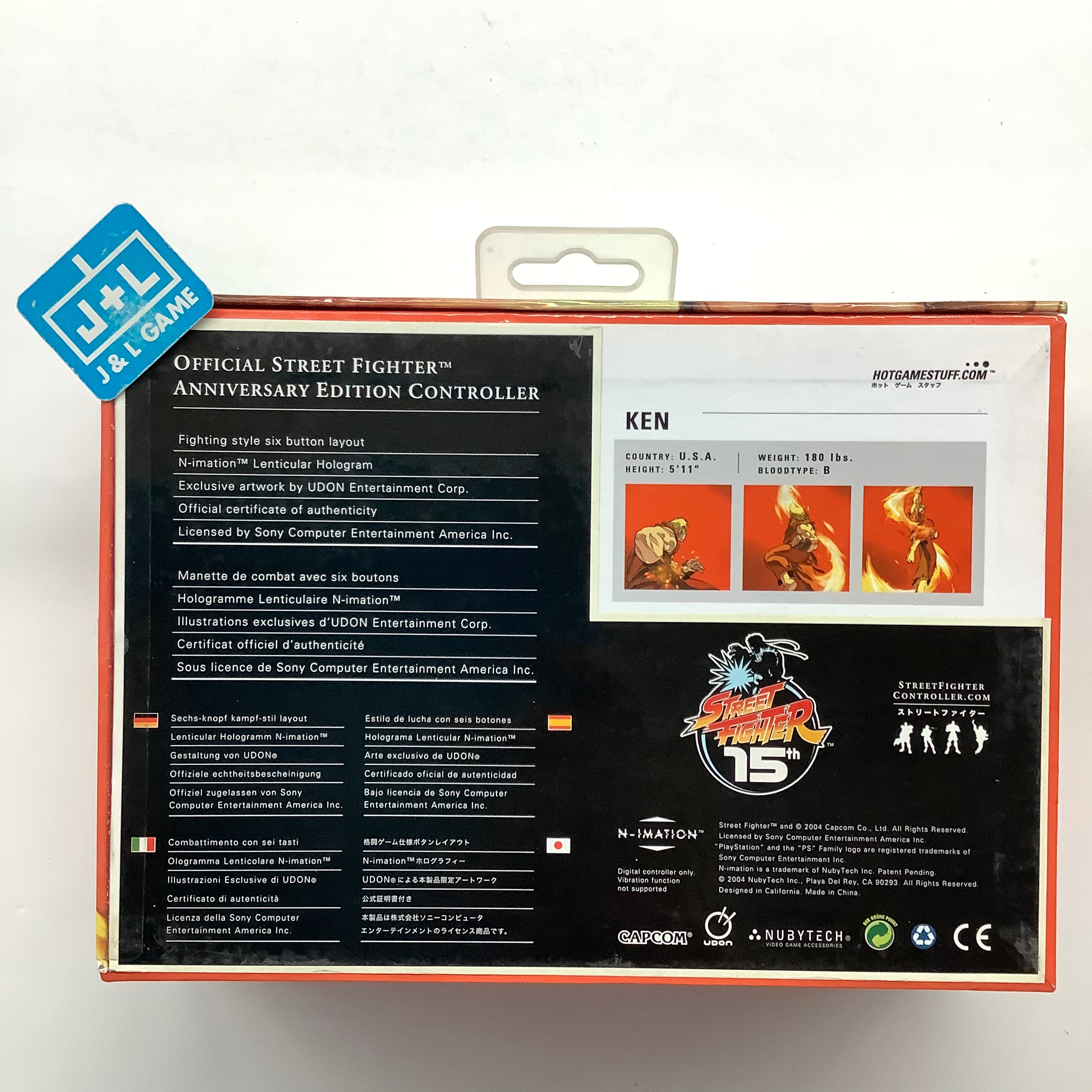 PlayStation 2 Street Fighter 15th Anniversary Edition Controller ( KEN ) - (PS2) PlayStation 2 ( European Import ) Accessories Capcom   