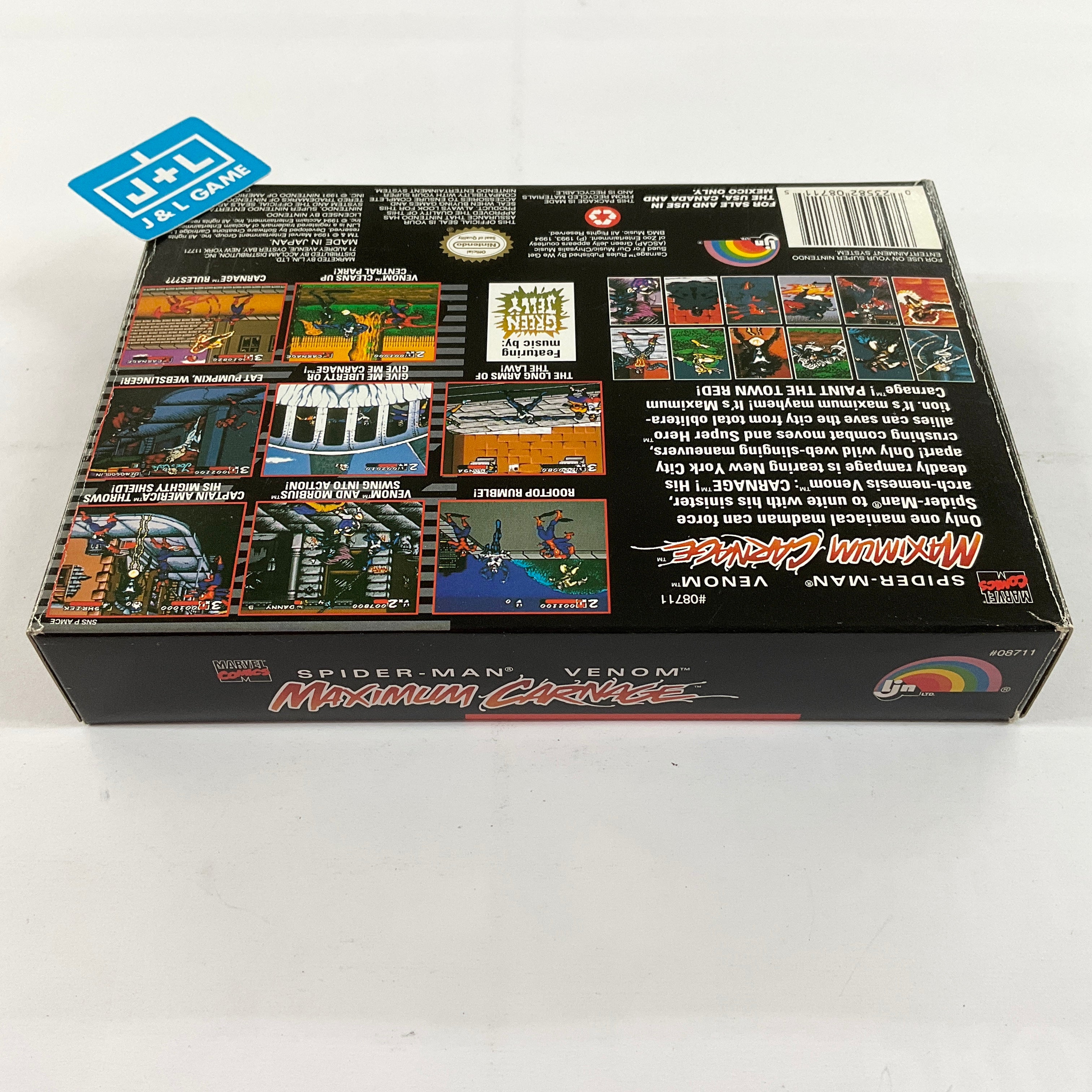 Spider-Man & Venom: Maximum Carnage - (SNES) Super Nintendo [Pre-Owned] Video Games LJN Ltd.   