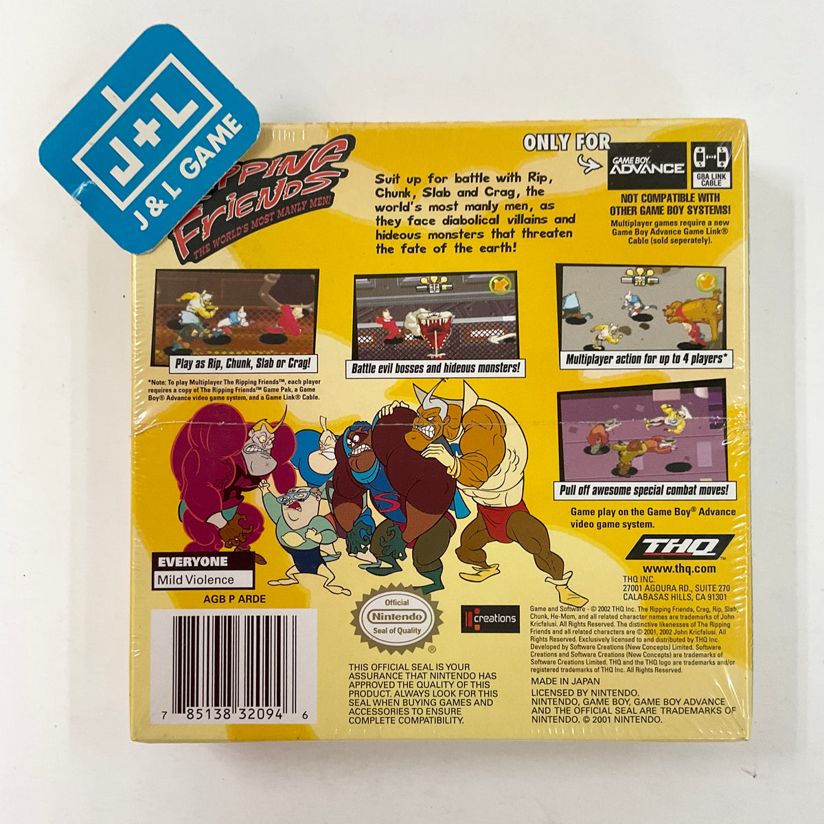 Slab Ripping Friends The Ripping Friends: The World's Most Manly Men! - (GBA) Game Boy Adva ...