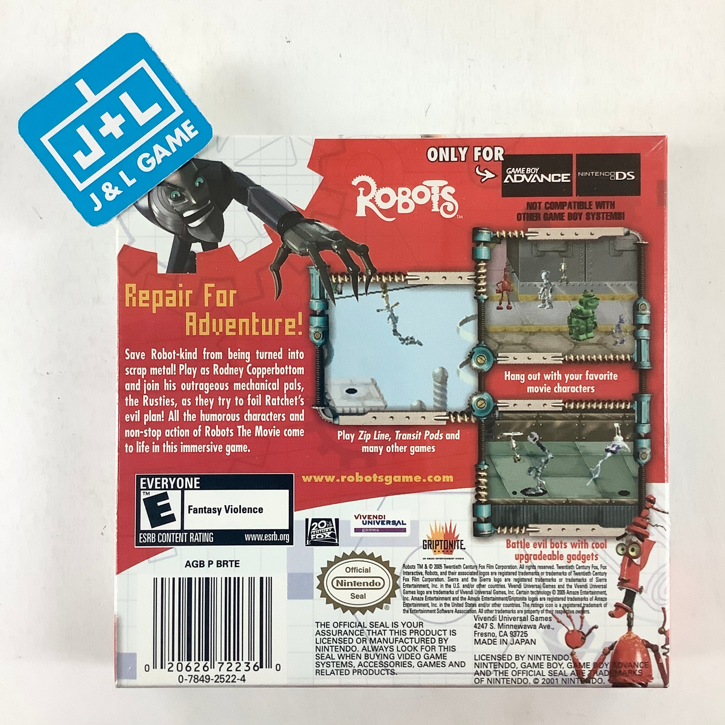 Robots - (GBA) Game Boy Advance Video Games Sierra Entertainment   
