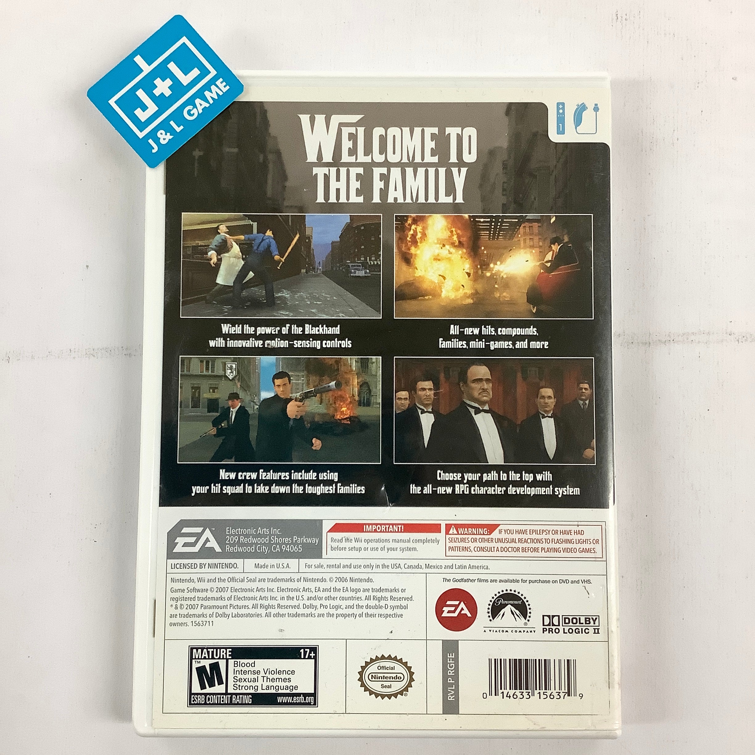 The Godfather: Blackhand Edition - Nintendo Wii [Pre-Owned] Video Games Electronic Arts   