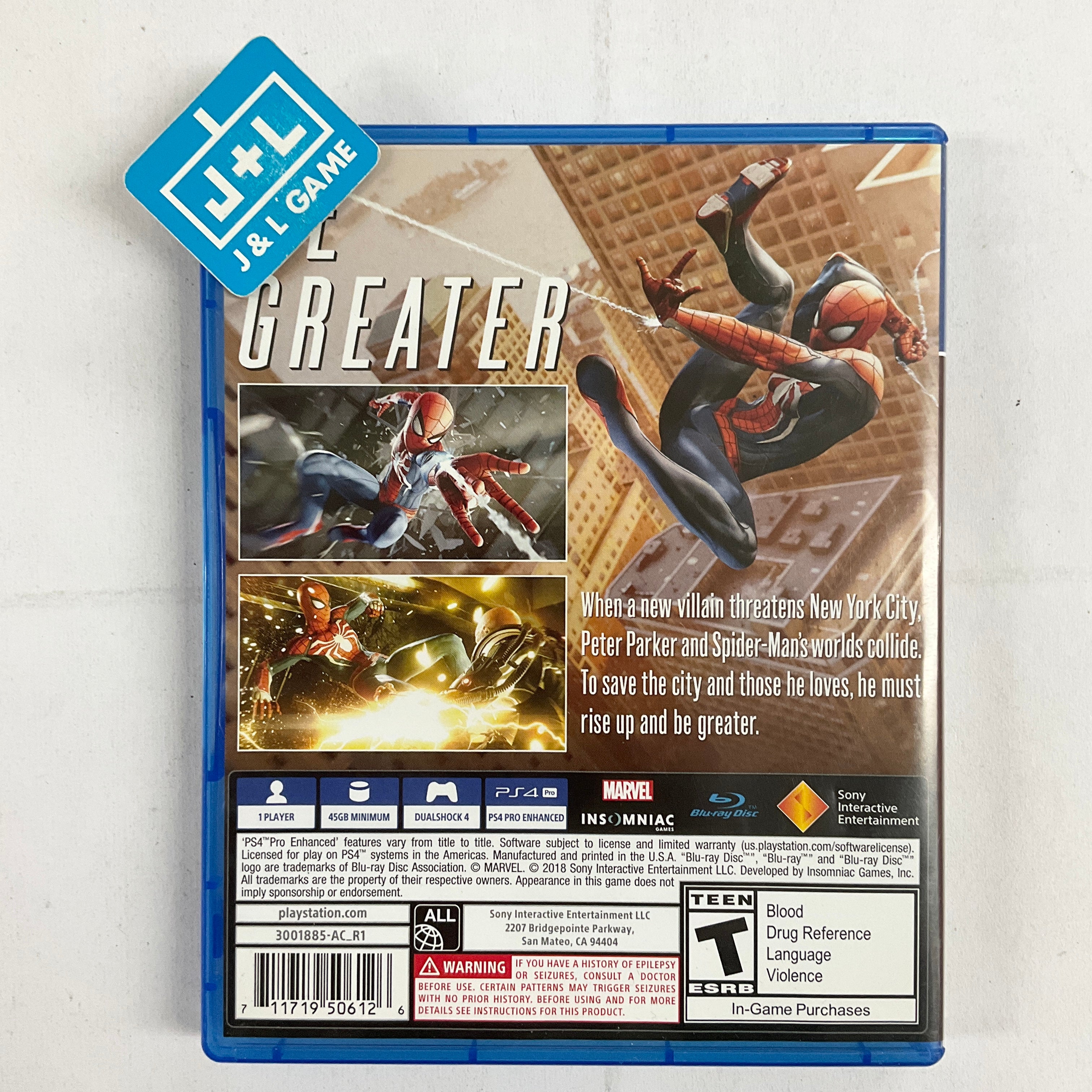 Marvel’s Spider-Man - (PS4) PlayStation 4 [Pre-Owned] Video Games PlayStation   