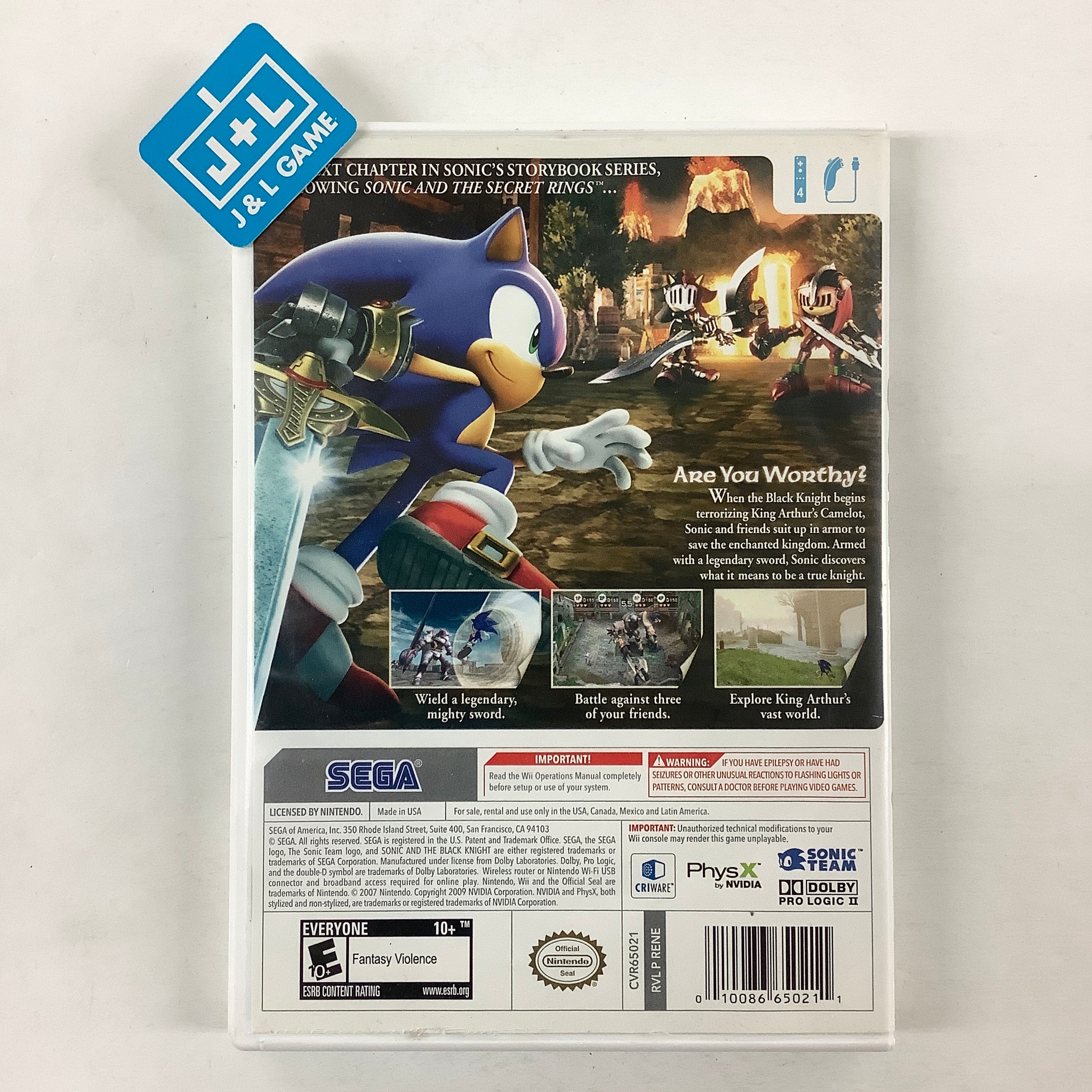 Sonic and the Black Knight - Nintendo Wii [Pre-Owned] Video Games Sega   