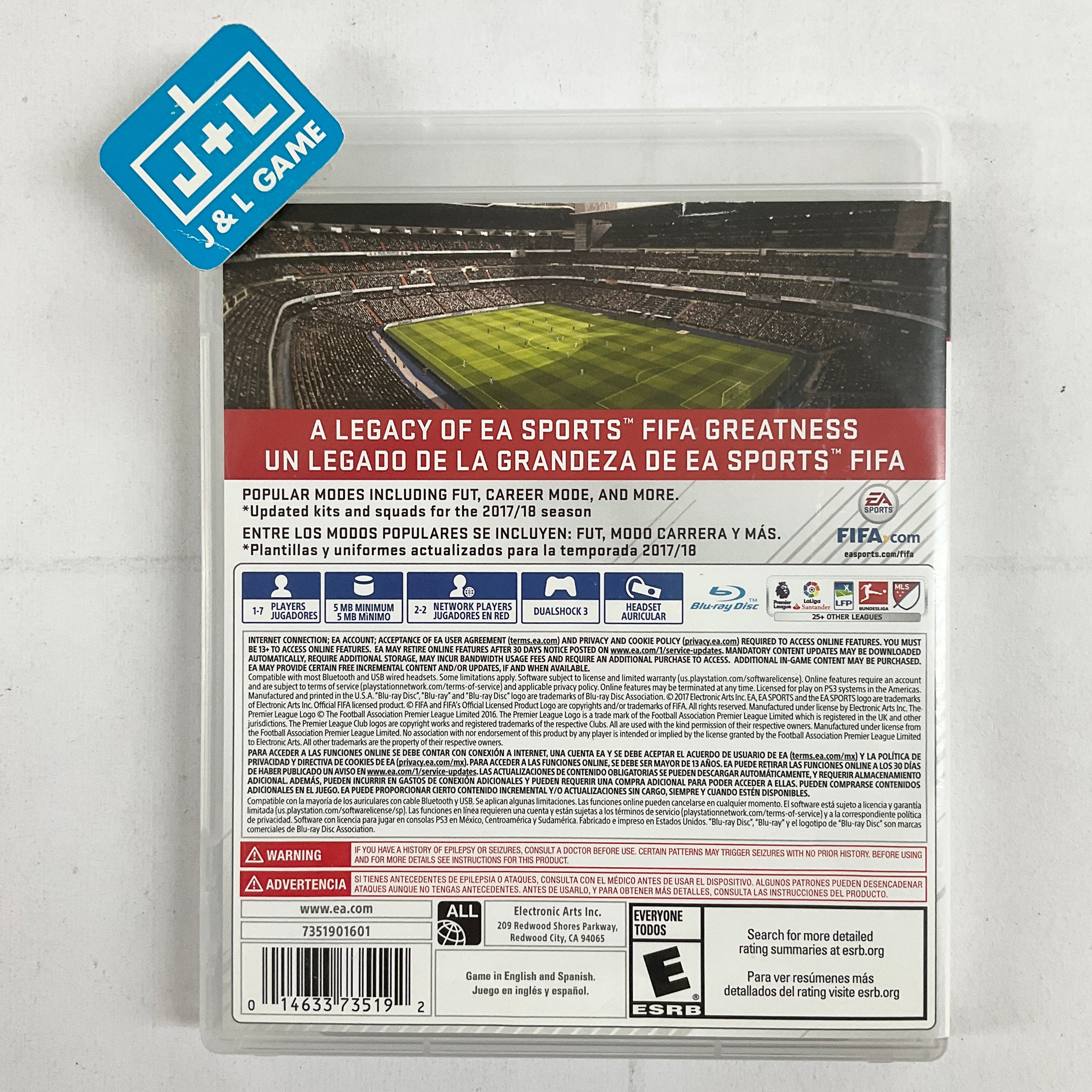 FIFA 18: Legacy Edition - (PS3) PlayStation 3 [Pre-Owned] Video Games Electronic Arts   