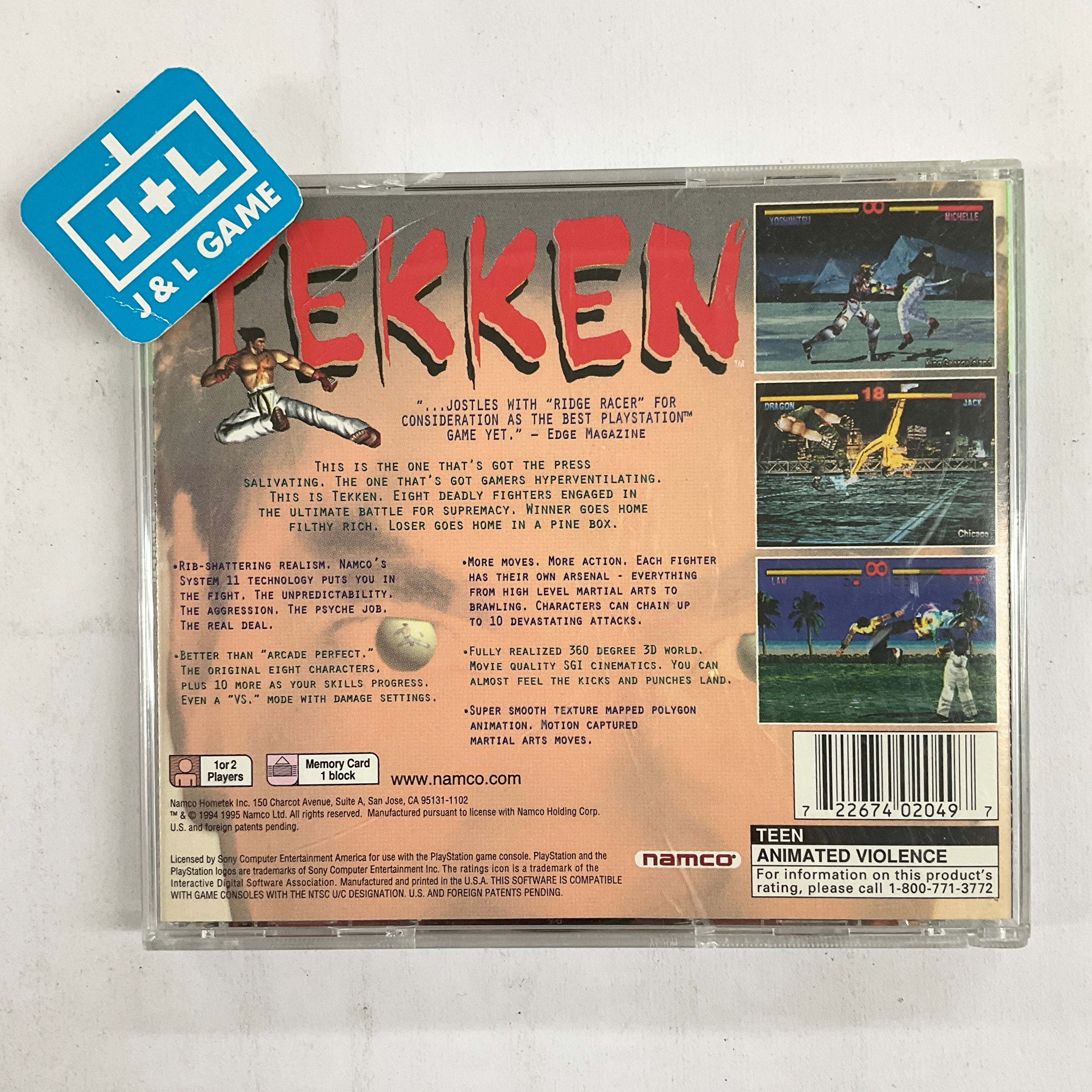 Tekken (Greatest Hits) - (PS1) PlayStation 1 [Pre-Owned] Video Games Namco   