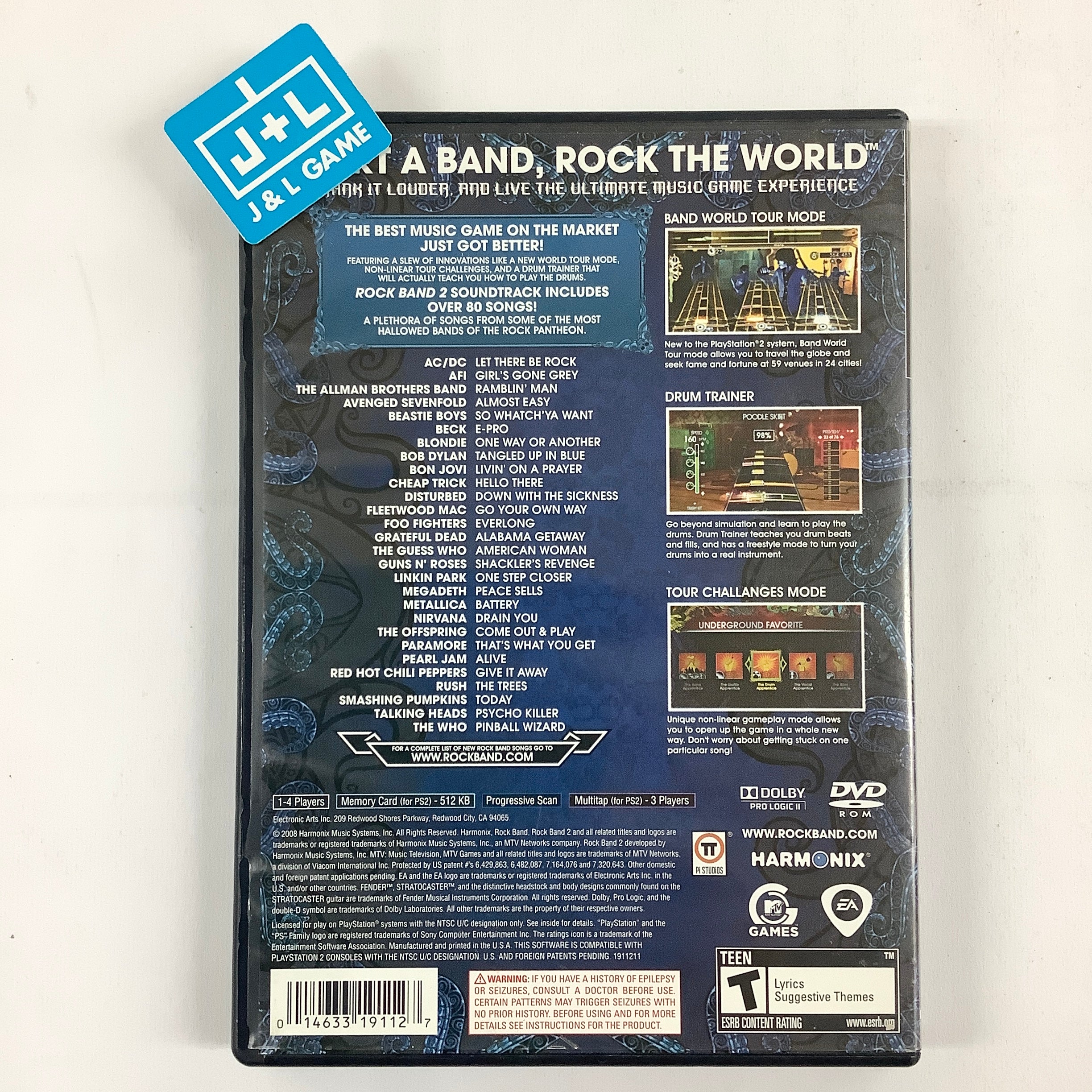 Rock Band 2 - (PS2) PlayStation 2 [Pre-Owned] Video Games MTV Games   