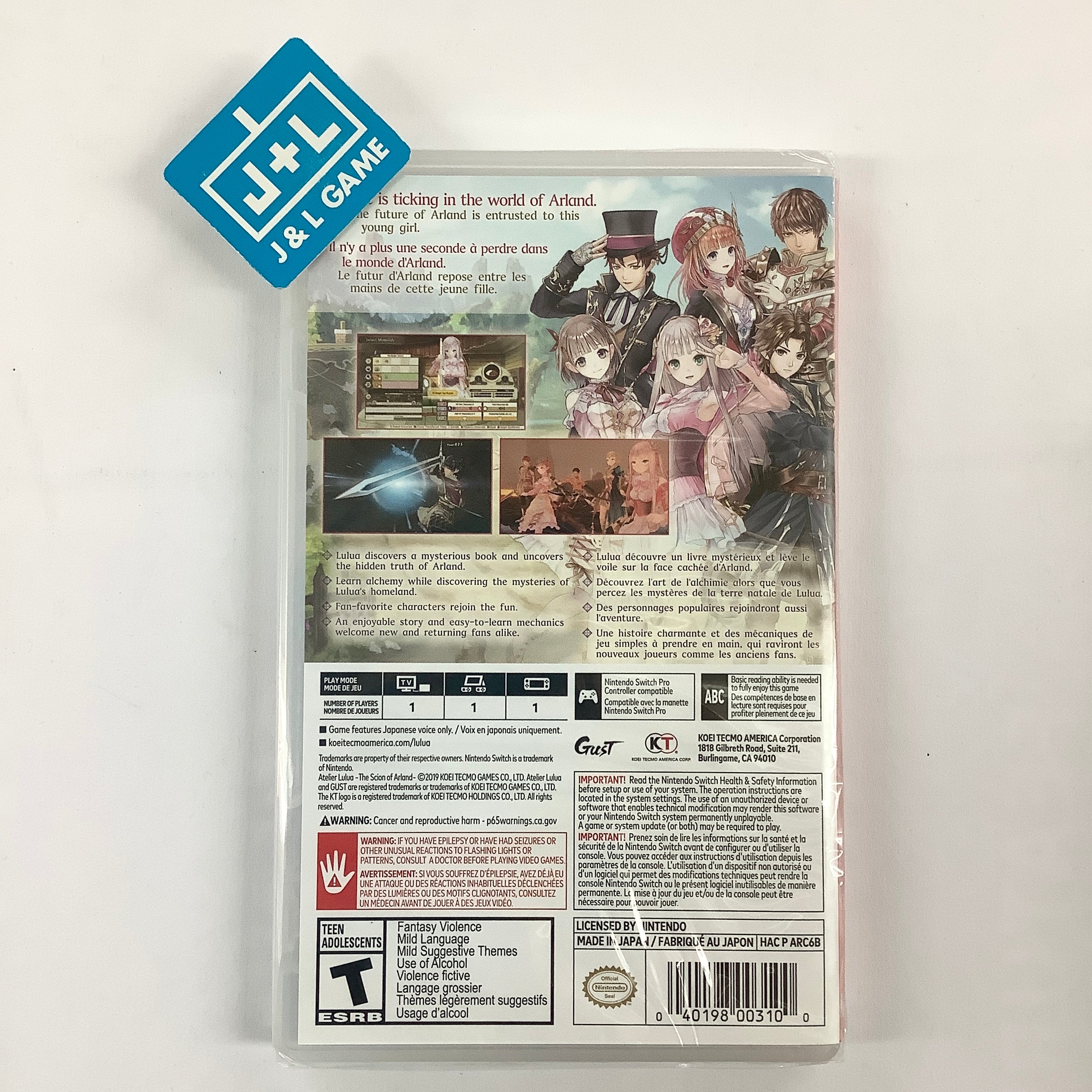 Atelier Lulua: The Scion of Arland - (NSW) Nintendo Switch Video Games Koei Tecmo Games   