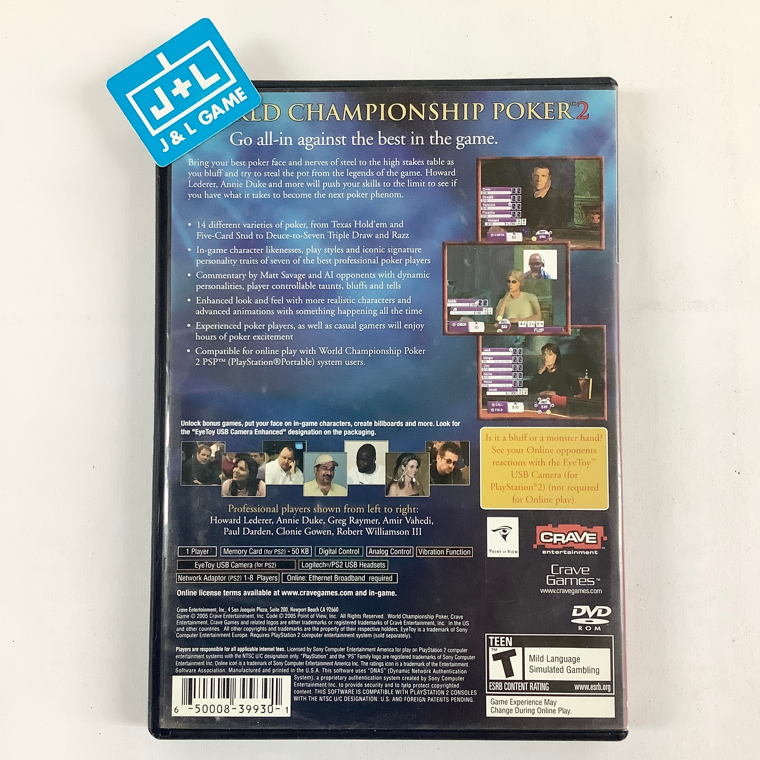 World Championship Poker 2: Featuring Howard Lederer - (PS2) PlayStation 2 [Pre-Owned] Video Games Crave   