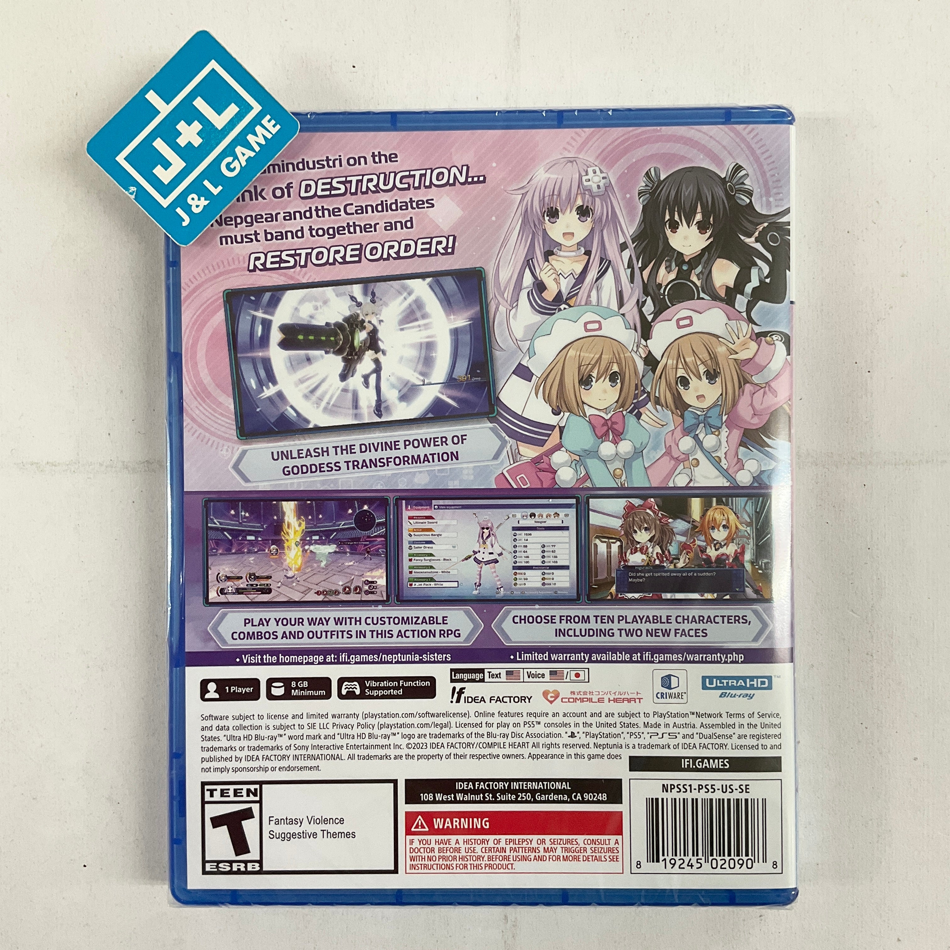 Neptunia: Sisters VS Sisters - (PS5) PlayStation 5 Video Games Idea Factory International   