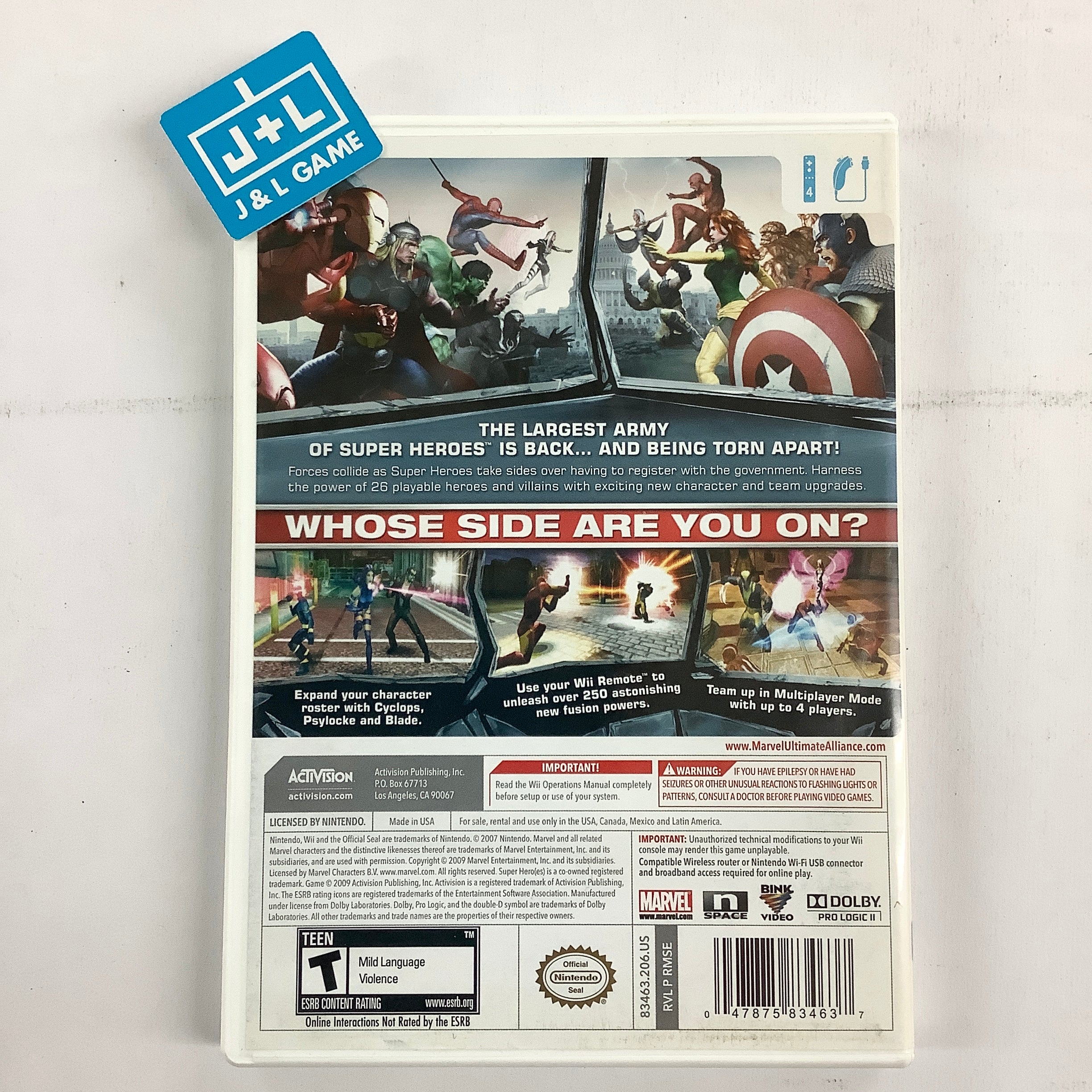Marvel: Ultimate Alliance 2 - Nintendo Wii [Pre-Owned] Video Games Activision   