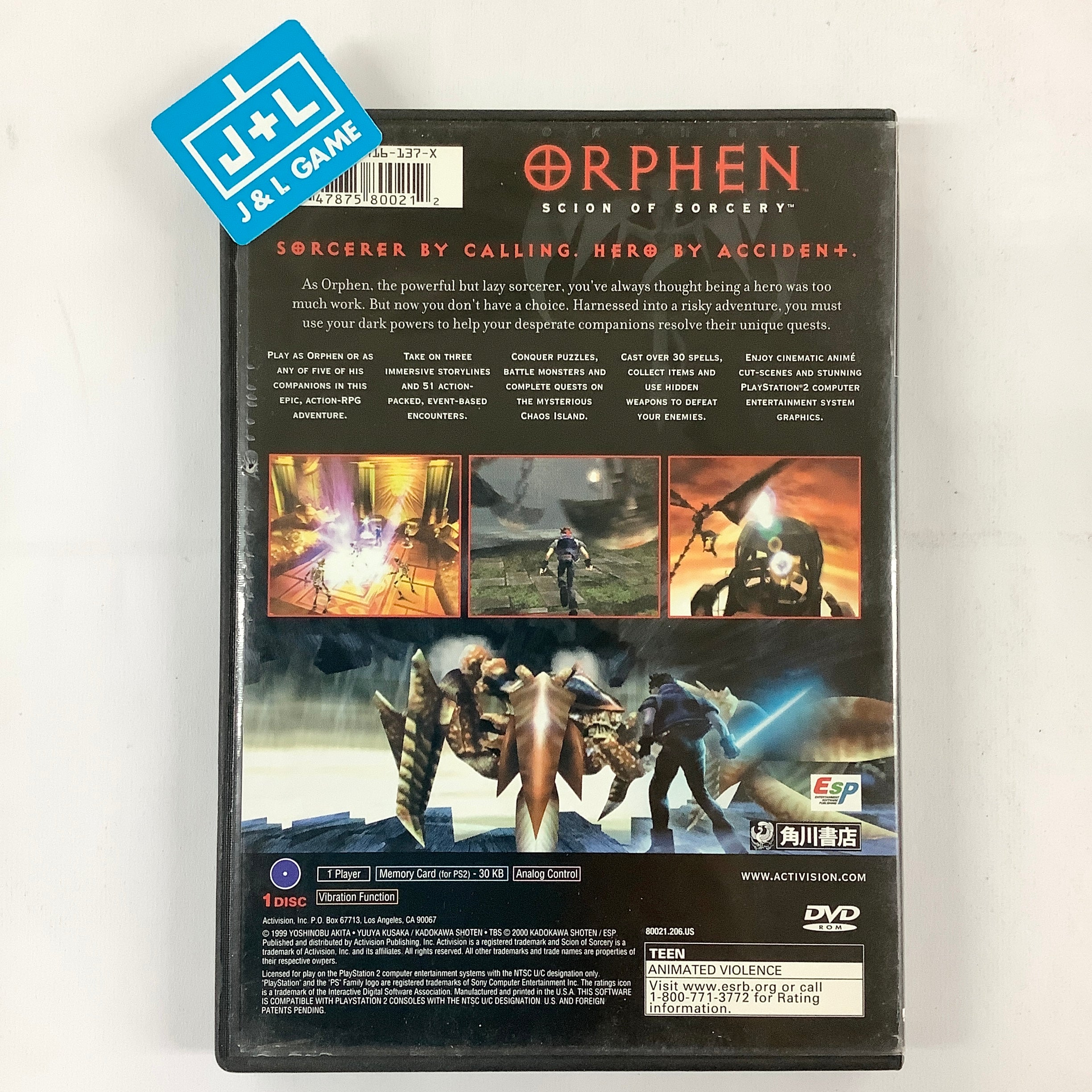 Orphen: Scion of Sorcery - (PS2) PlayStation 2 [Pre-Owned] Video Games Kadokawa   