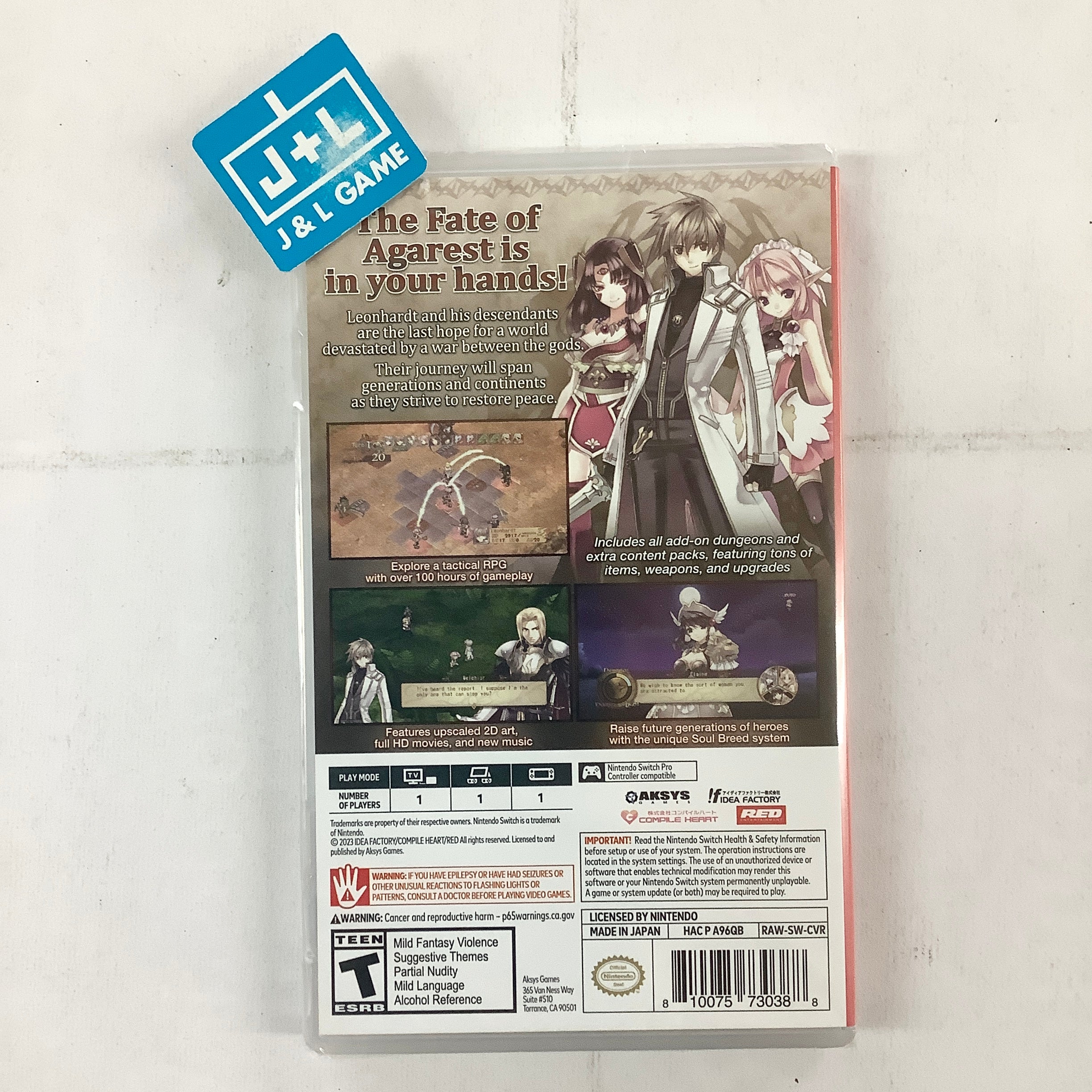 Record of Agarest War - (NSW) Nintendo Switch Video Games Aksys Games