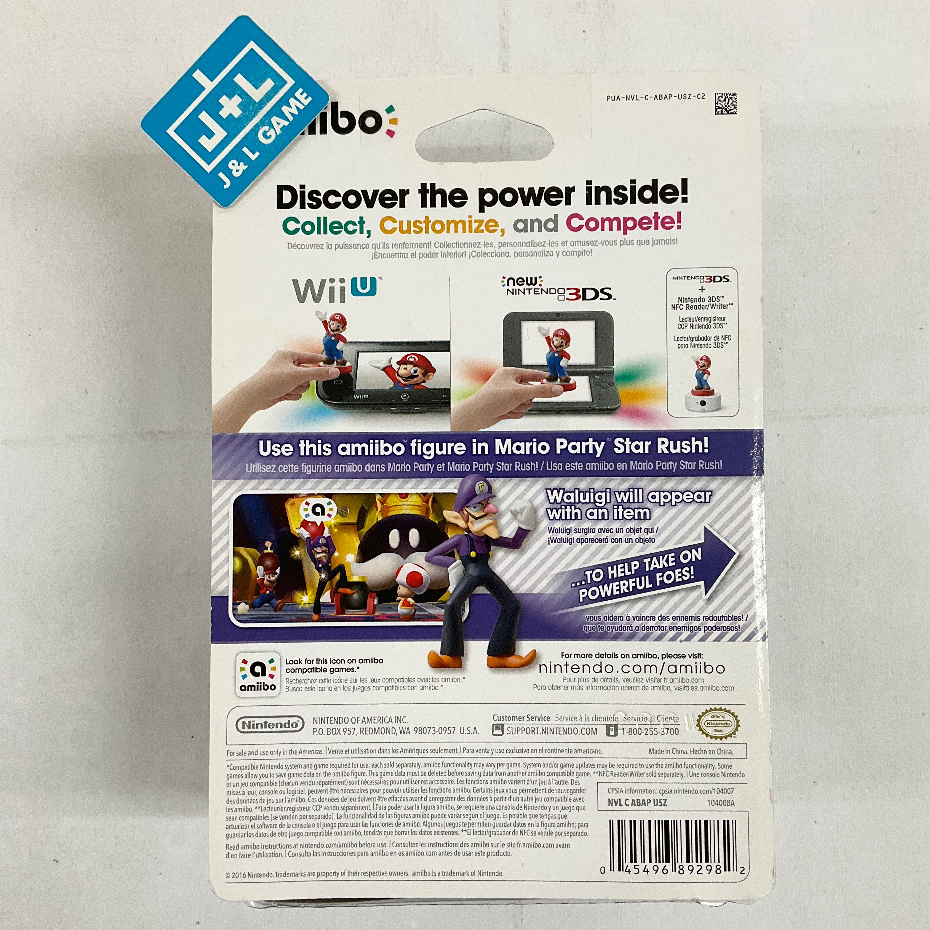 Waluigi (Super Mario series) - Nintendo 3DS Amiibo Amiibo Nintendo   
