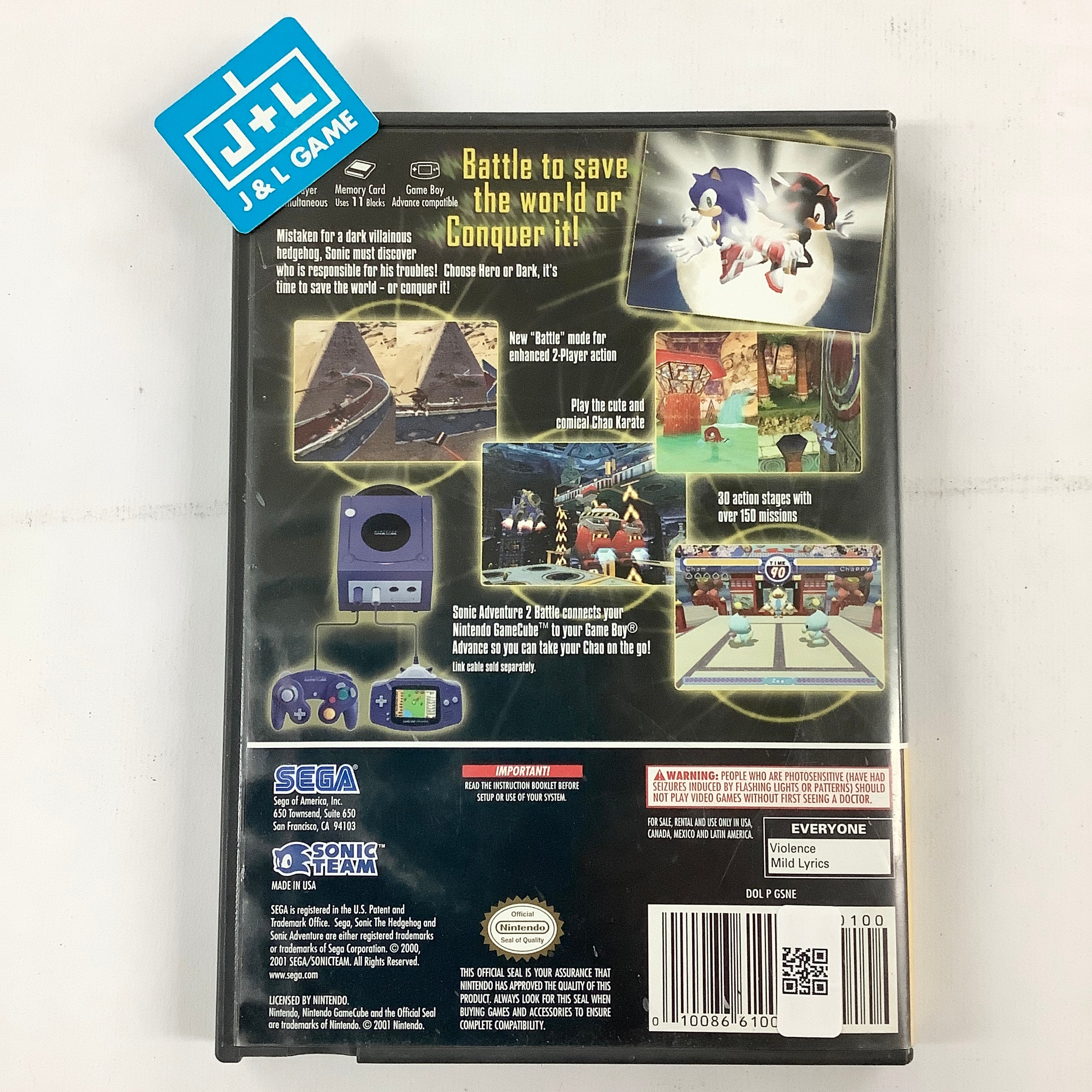 Sonic Adventure 2 Battle (Player's Choice) - (GC) GameCube [Pre-Owned] Video Games Sega   