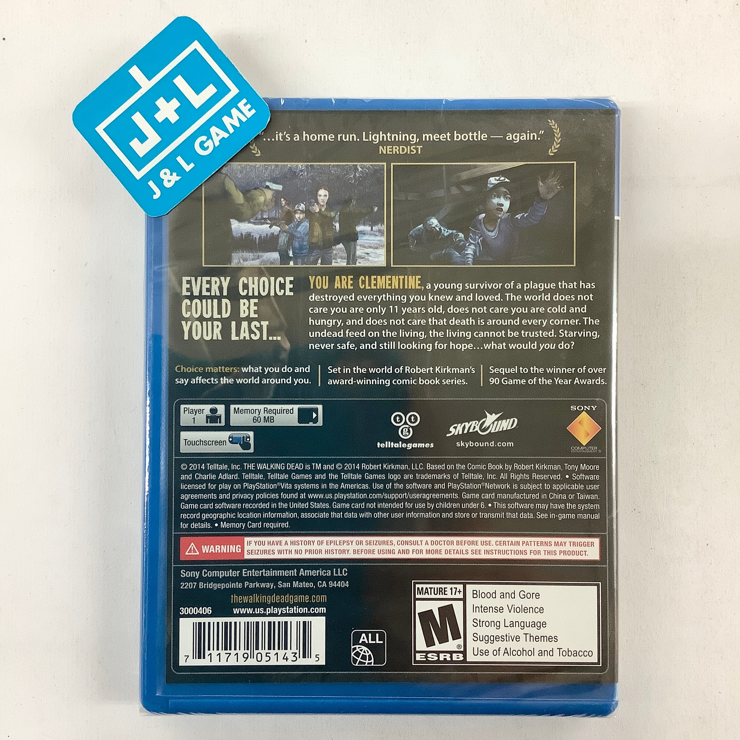 The Walking Dead: Season Two - A Telltale Games Series - (PSV) PlayStation Vita Video Games Telltale Games   
