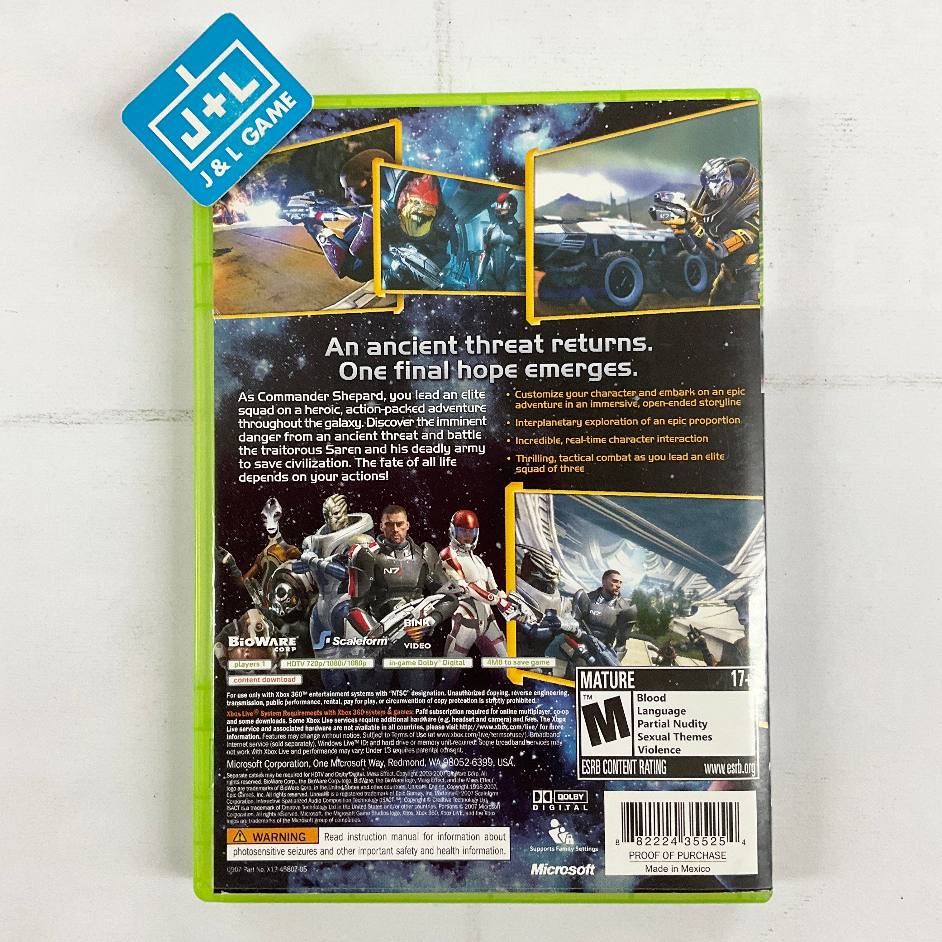 Mass Effect - Xbox 360 [Pre-Owned] Video Games Microsoft Game Studios   