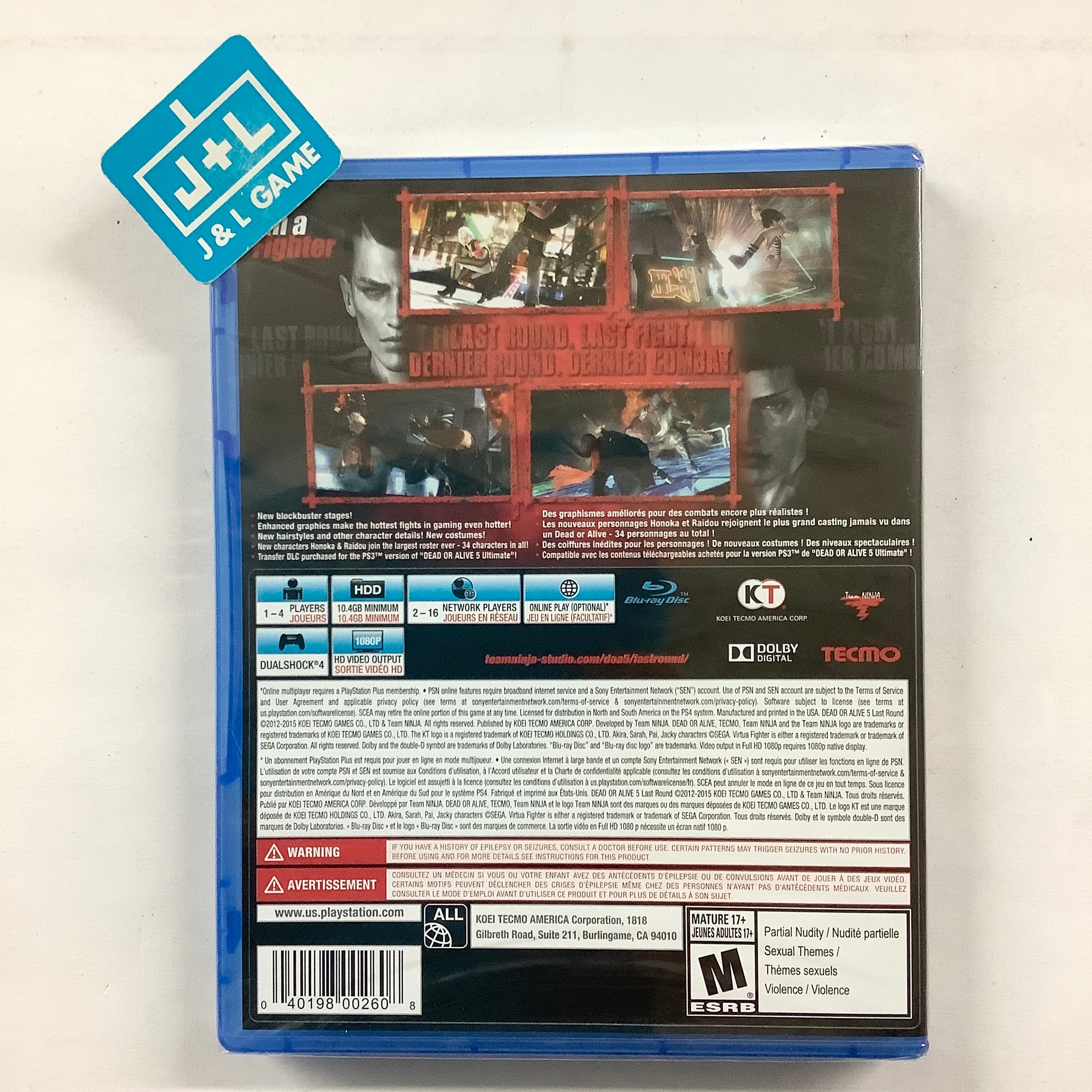 Dead or Alive 5: Last Round - (PS4) PlayStation 4 Video Games Koei Tecmo Games   