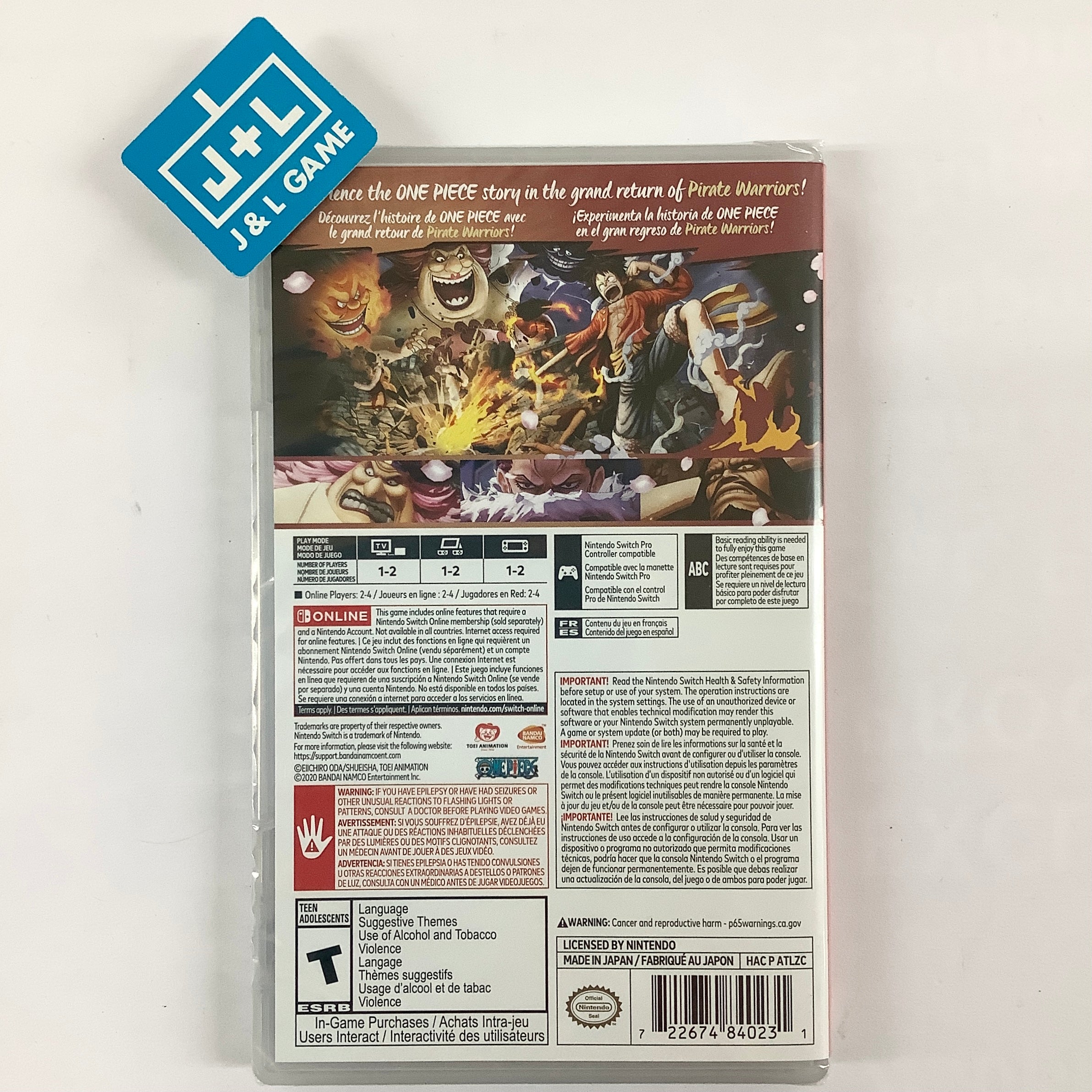 One Piece: Pirate Warriors 4 - (NSW) Nintendo Switch Video Games BANDAI NAMCO Entertainment   